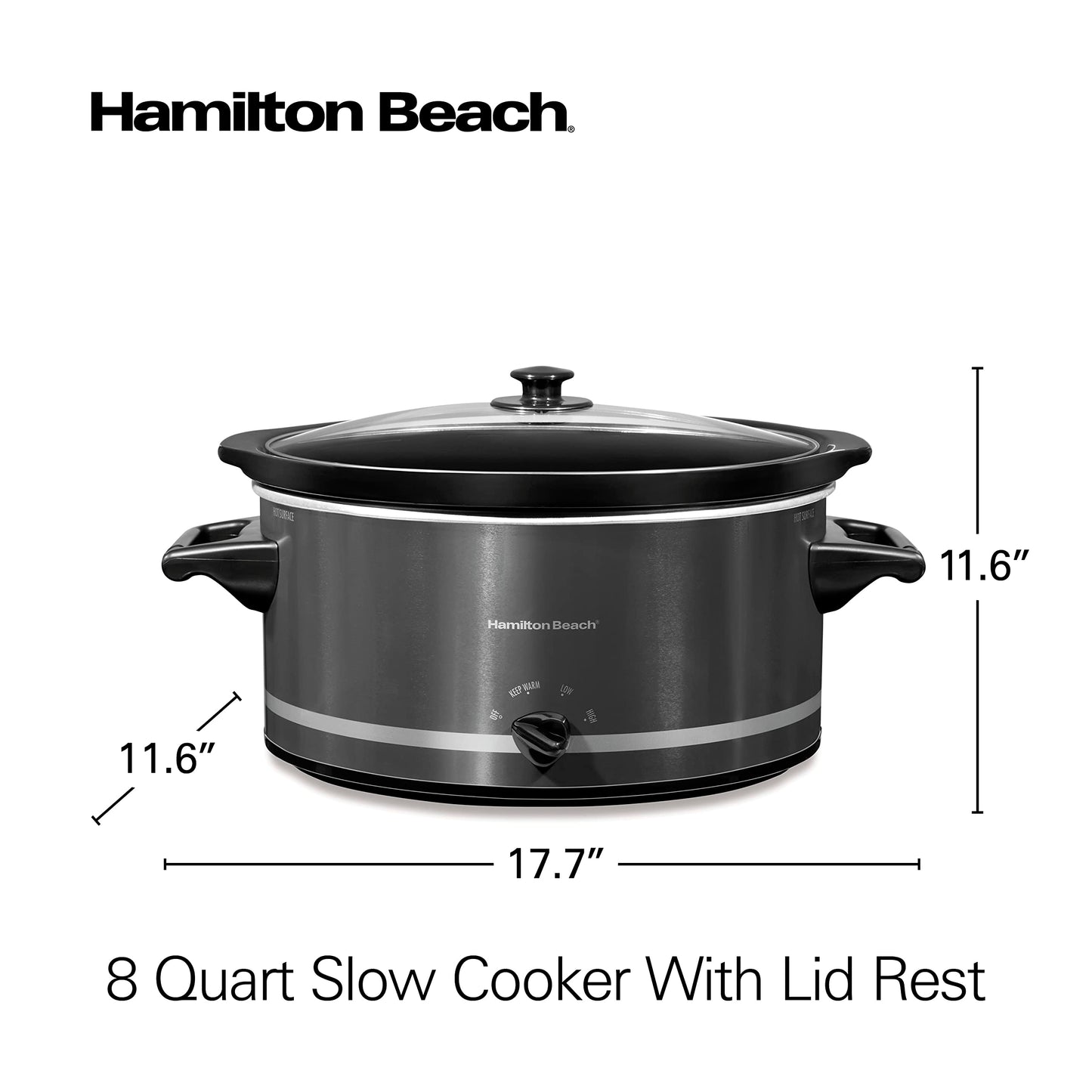 Hamilton Beach Slow Cooker with 3 Cooking Settings