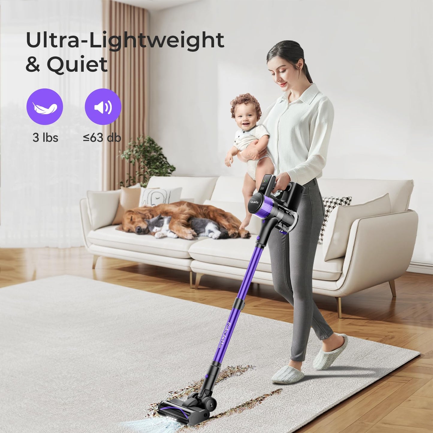 Cordless Vacuum Cleaner 38Kpa FABULETTA 6-in-1
