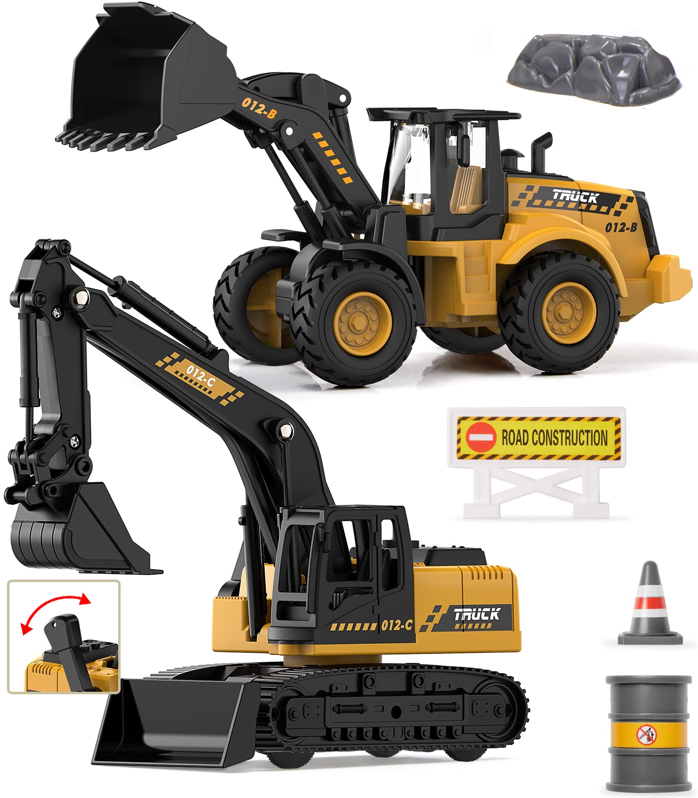 Excavator Construction Toys for Kids Age 3-12
