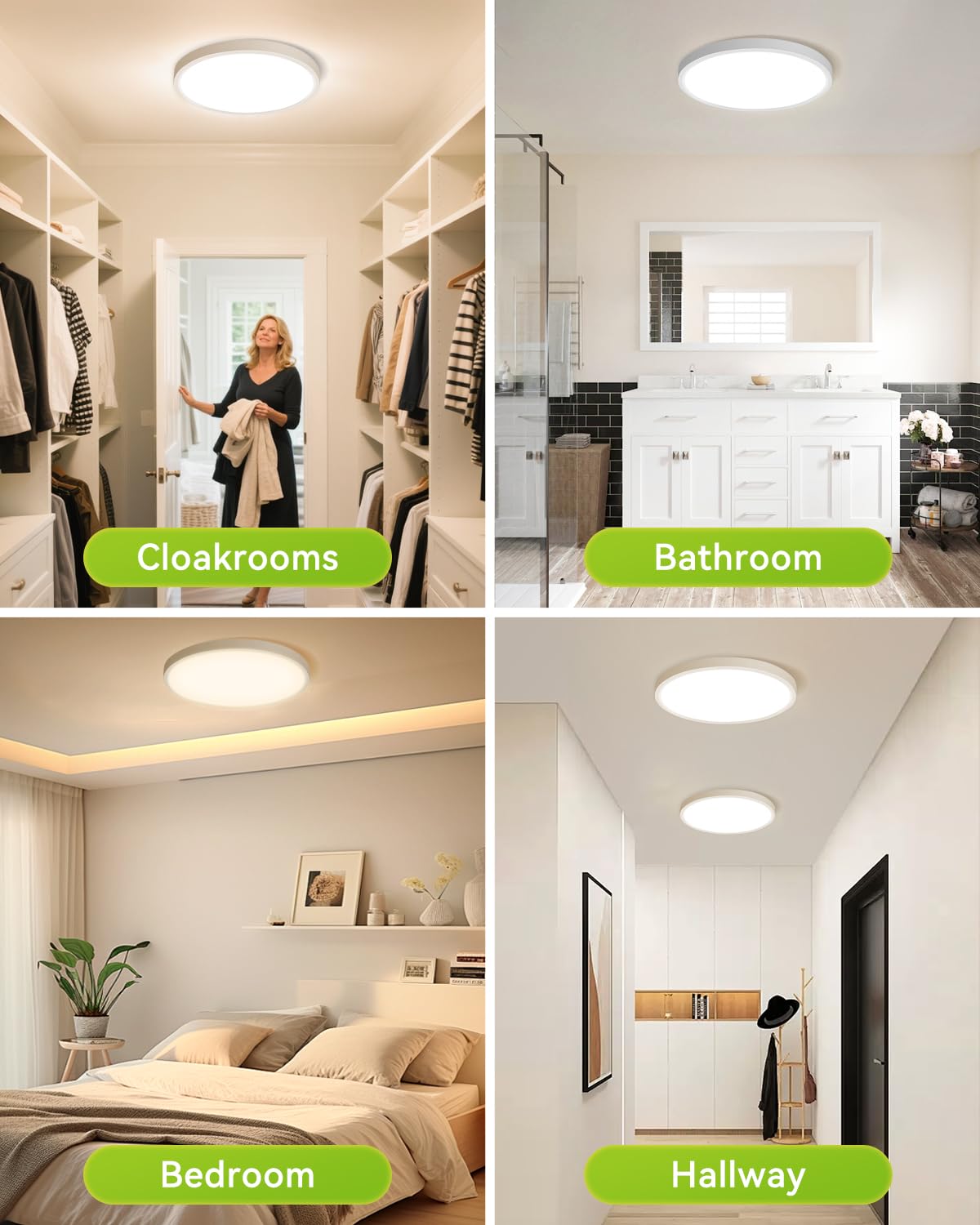 12 Inch LED Flush Mount Ceiling Light Fixture