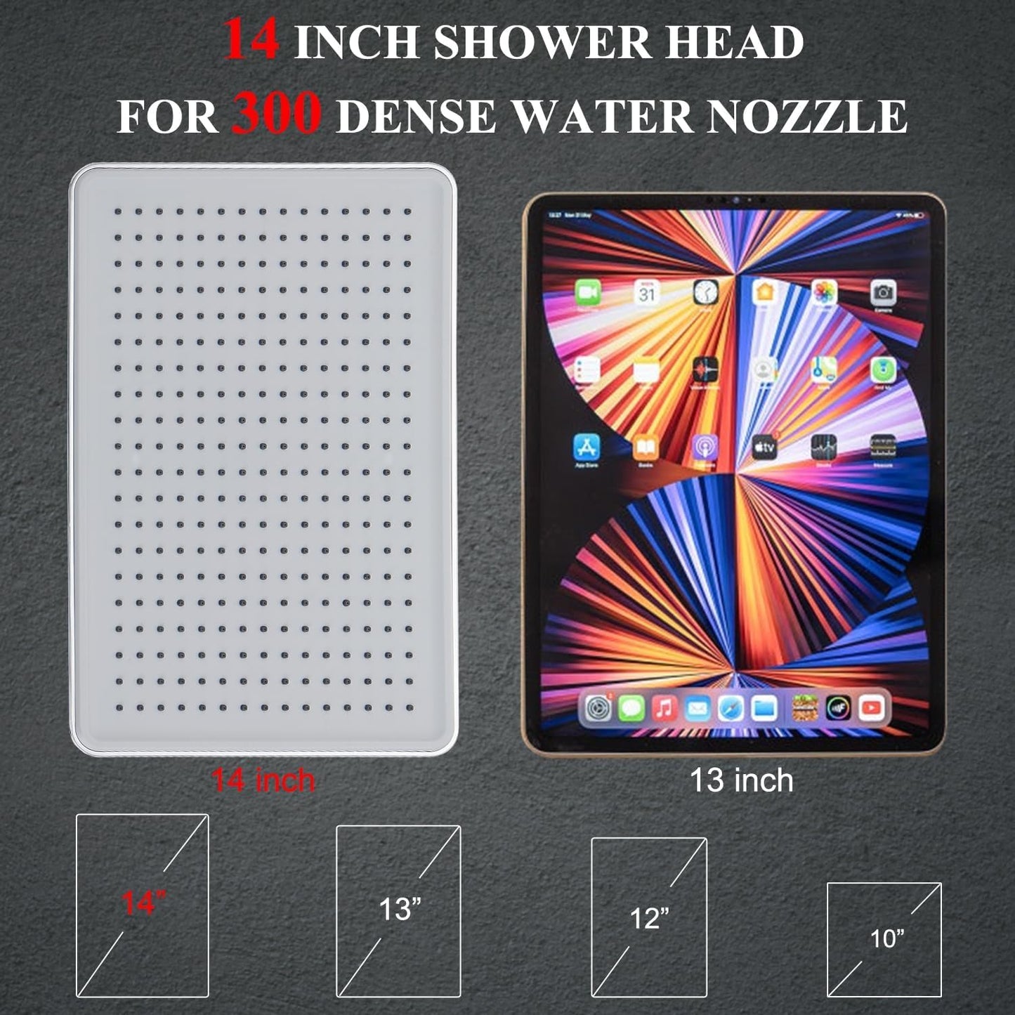 High Pressure Rain Shower Head with Handheld Spray