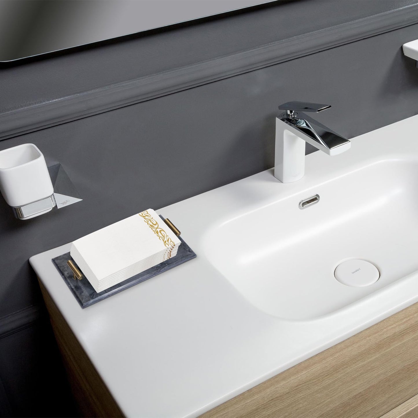 Elegant Napkin Holder Tray for Bathroom Dining