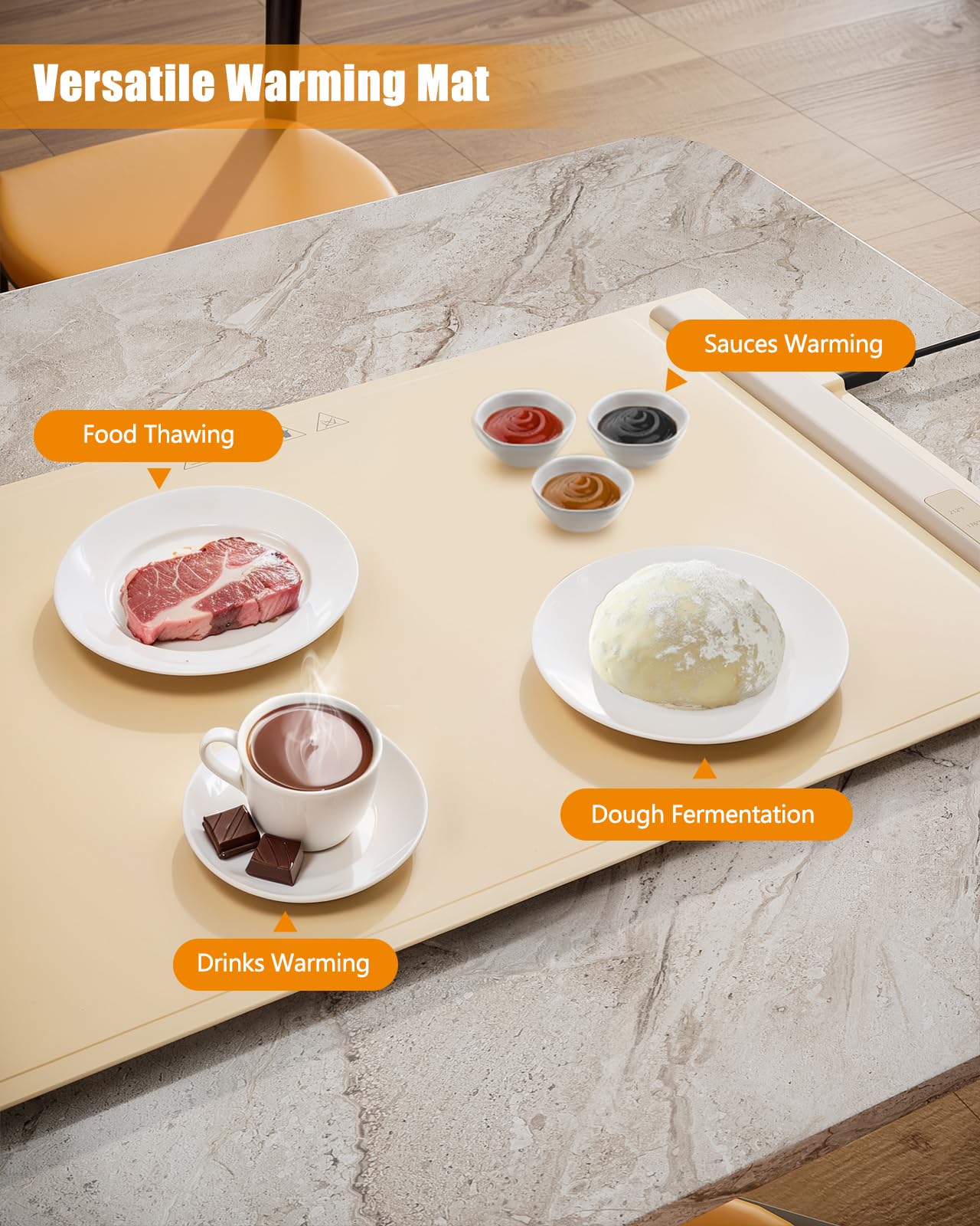 Electric Warming Tray with 3 Temperature Settings