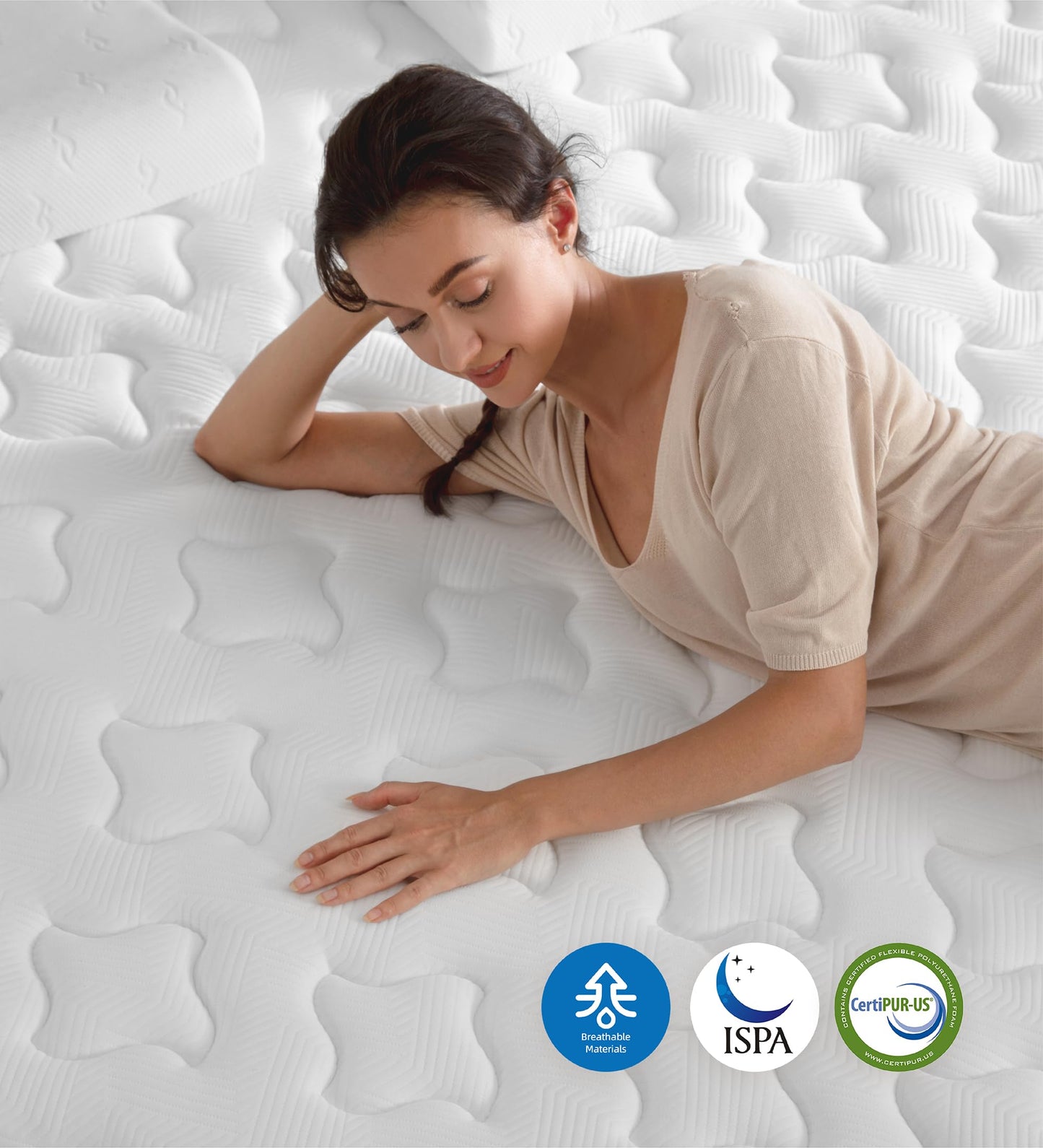 Cejato 12-Inch Hybrid Memory Foam Full Mattress