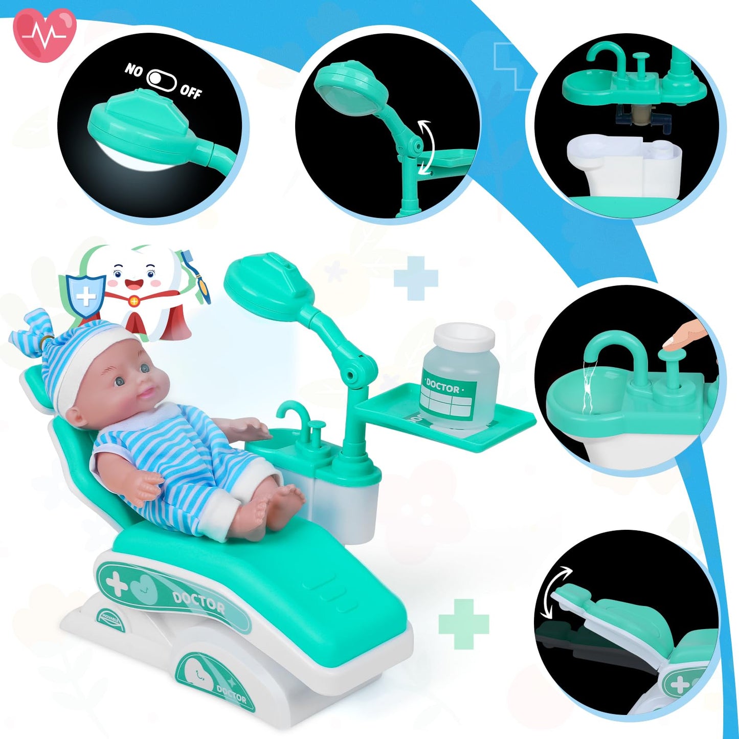 Dentist Play Set for Toddlers 3-5