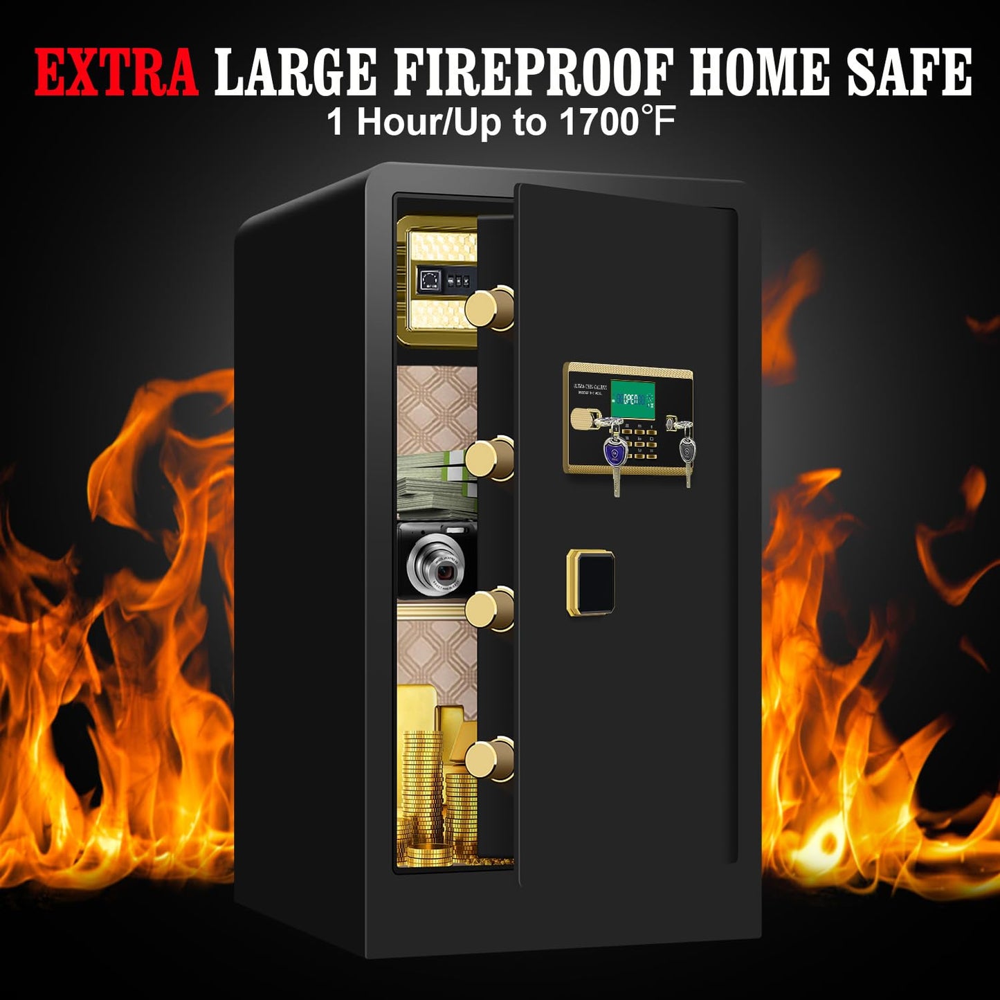 Extra Large Fireproof Safe with Lock Box