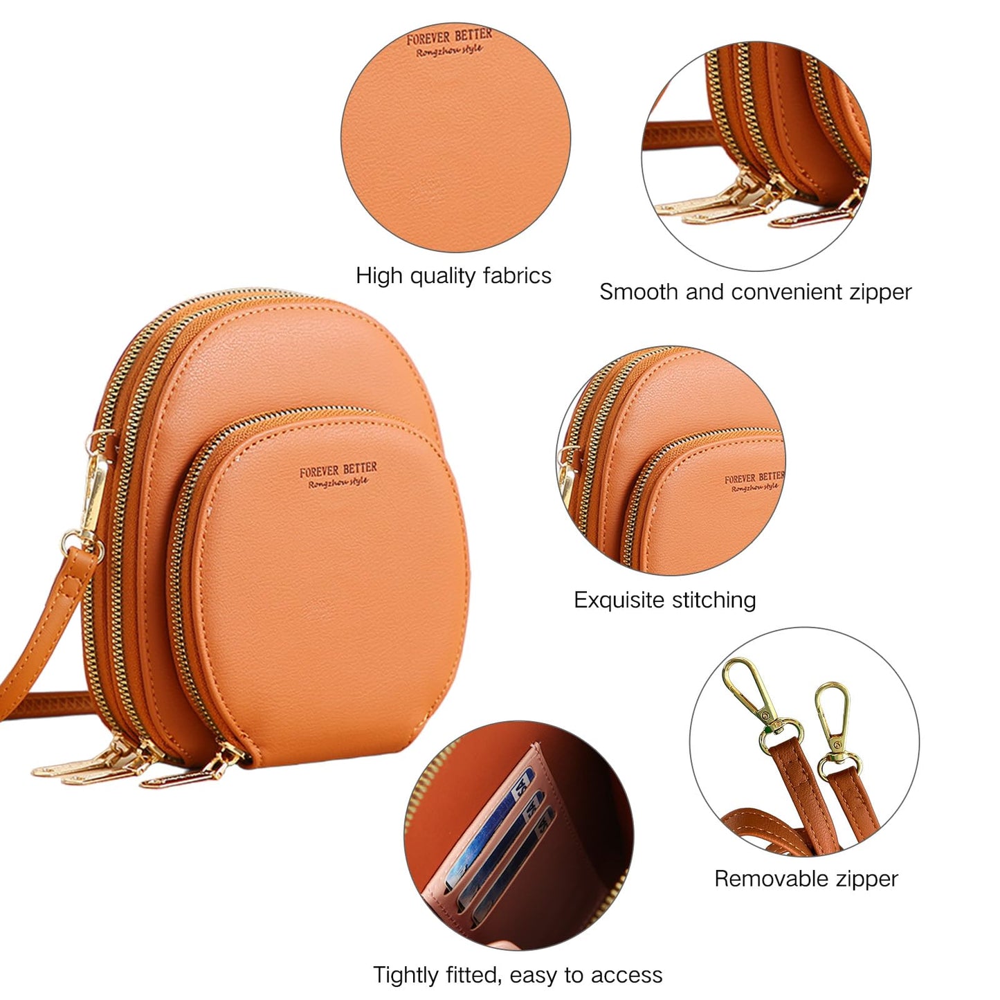 Endaycon Trendy Crossbody Cell Phone Purse Wallet