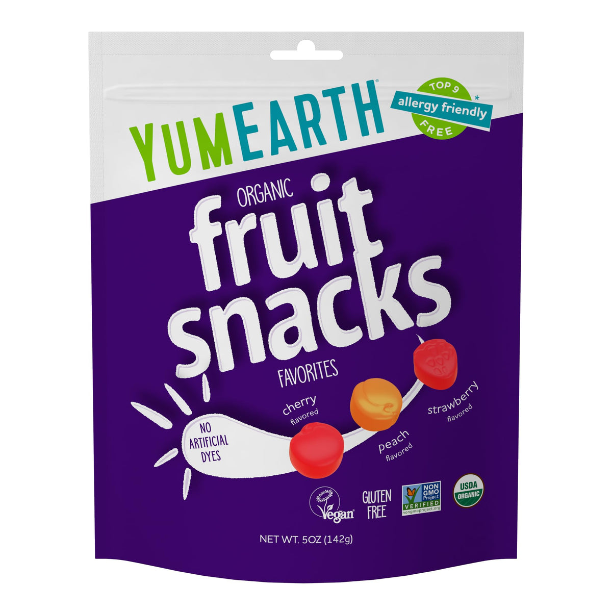 5 Oz YumEarth Organic Vegan Fruit Snacks
