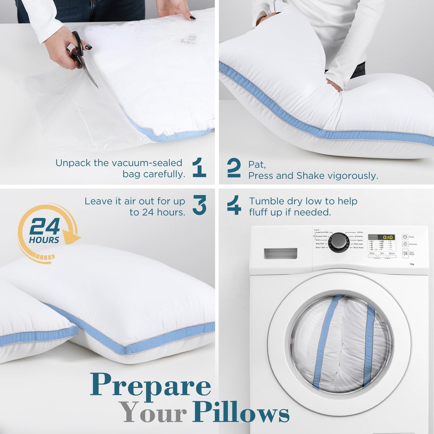 2 Pack Viewstar Cooling Bed Pillows for Sleepers