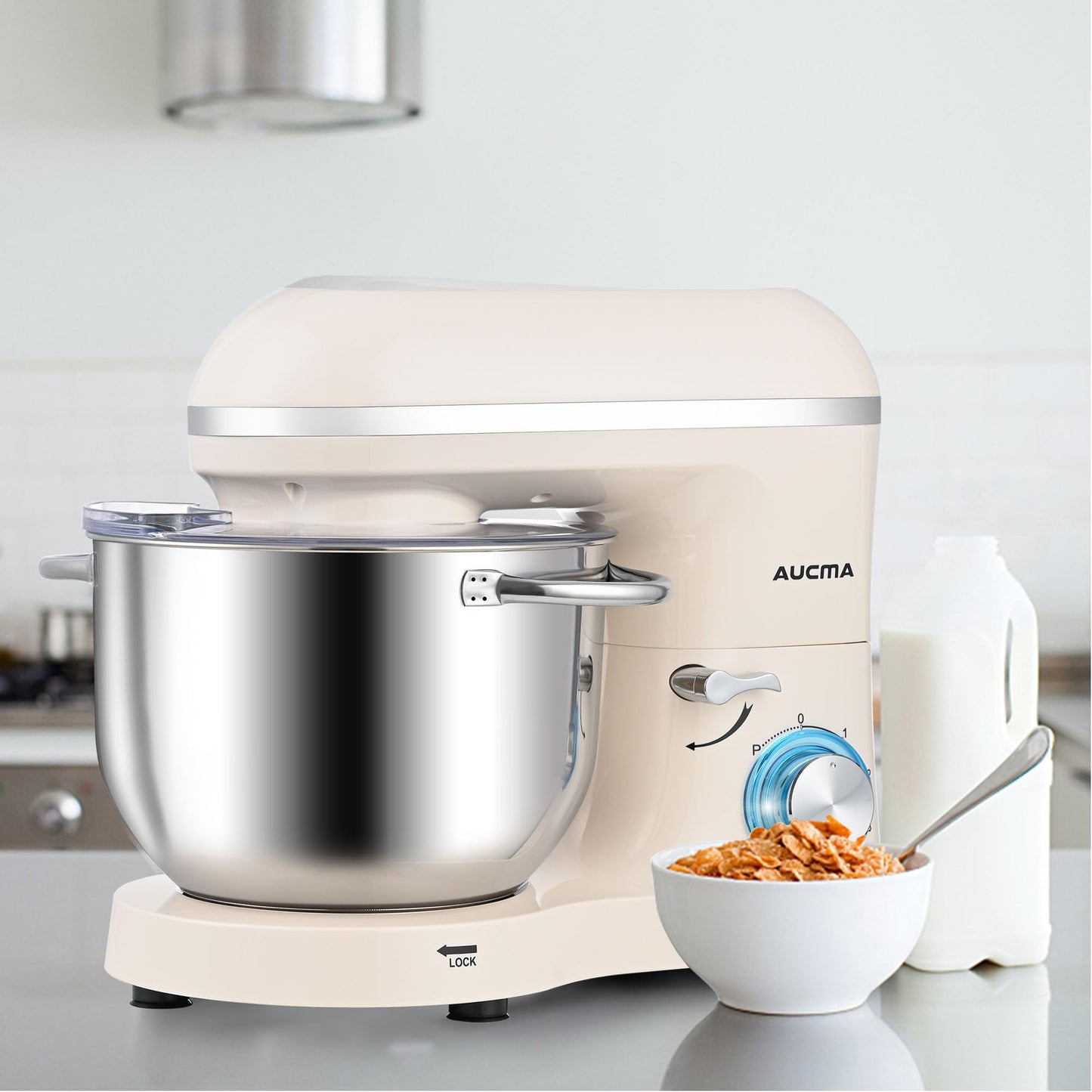 Aucma 6.5QT 660W Tilt-Head Stand Mixer