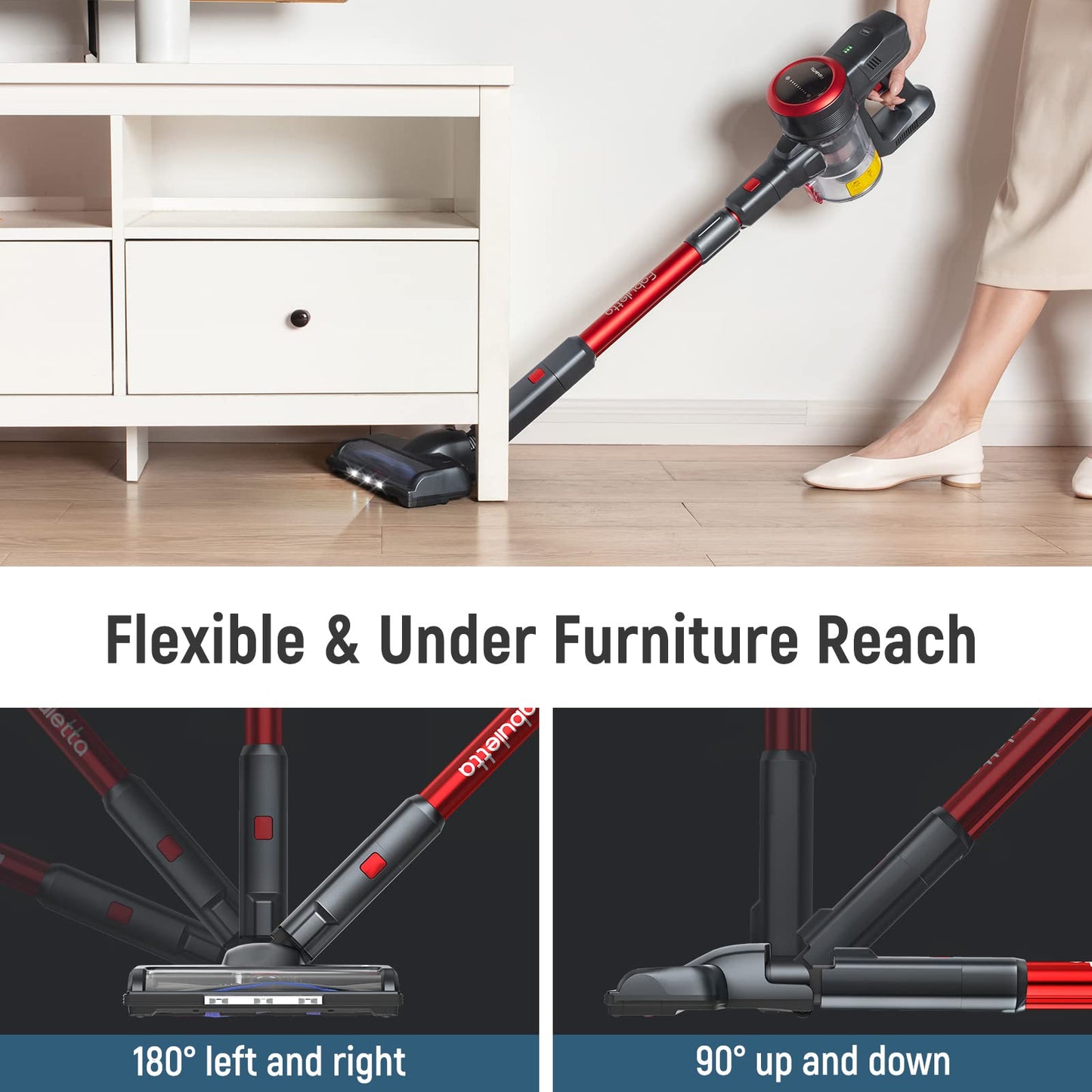 6 in 1 Cordless Vacuum Cleaner with LED Display