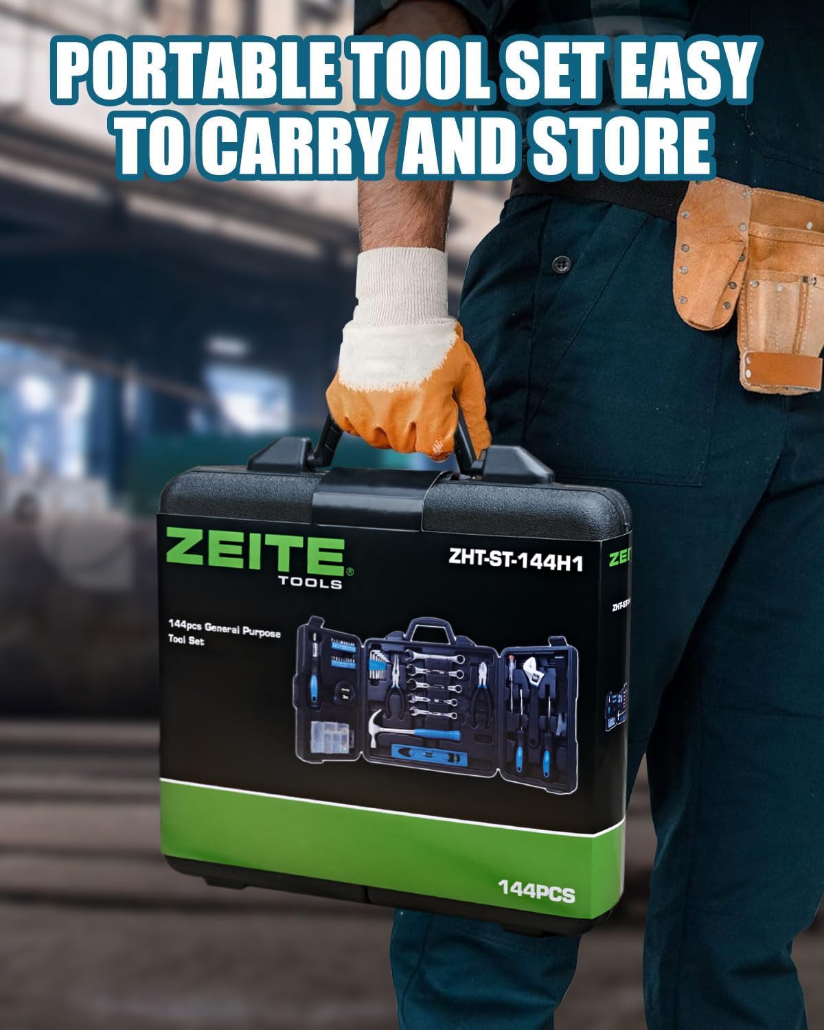 144-Piece Home Tool Kit by Zeite
