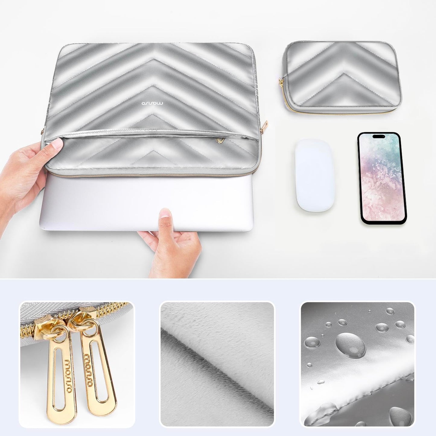 MOSISO Shiny Laptop Sleeve for 13-14 inch