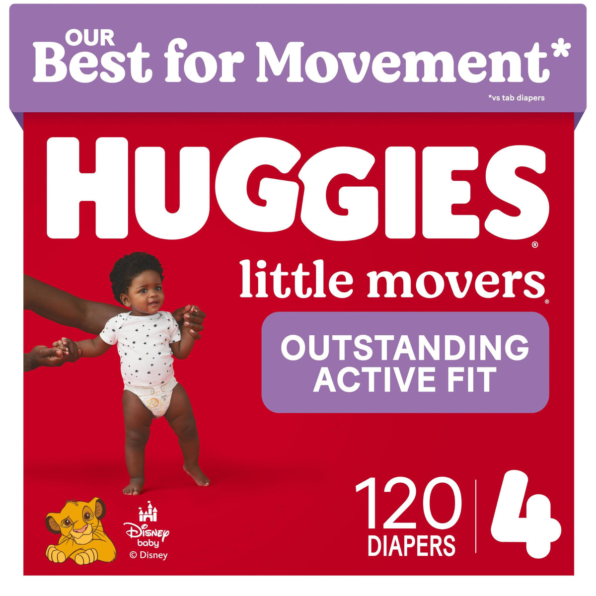 120 Count Huggies Little Movers Baby Diapers