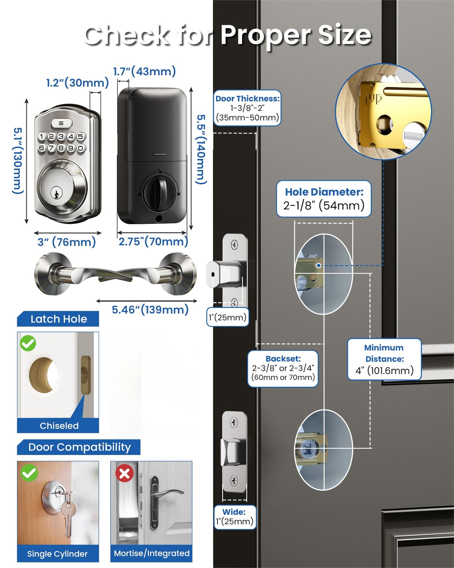 Keyless Entry Door Lock with Keypad by Veise