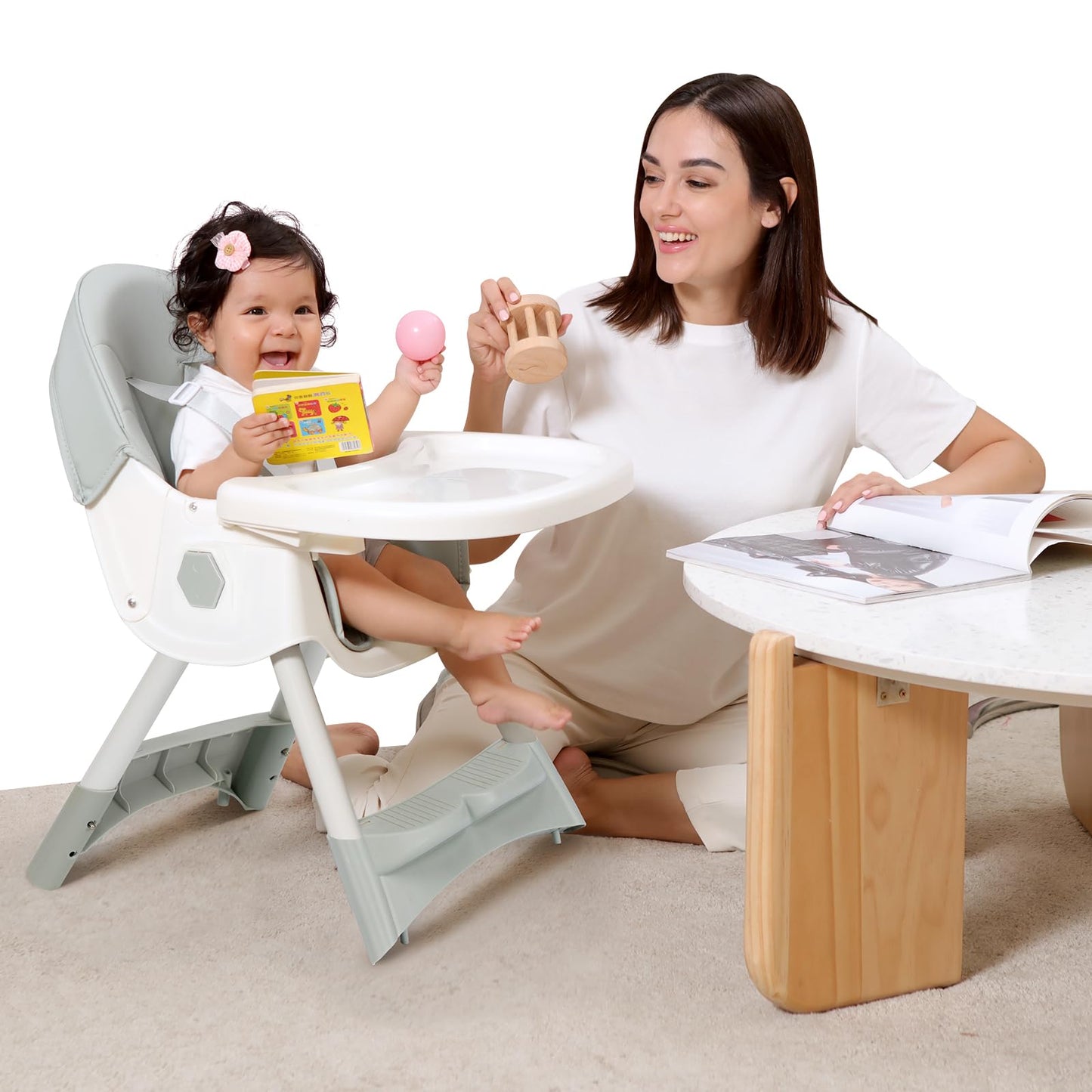 2-in-1 Convertible High Chair for Babies