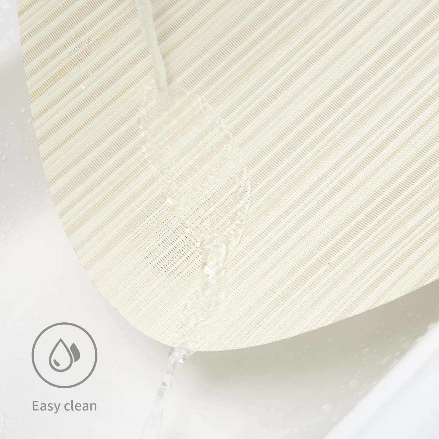 FunWheat Placemats Set of 8 Vinyl Washable Place Mats for Dining Table Durable Plastic Woven Round Table Mats 15 inches Easy to Clean (Round Beige, 8pcs)
