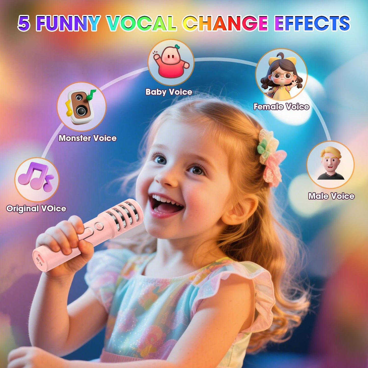 Karaoke Machine for Kids with 2 Microphones