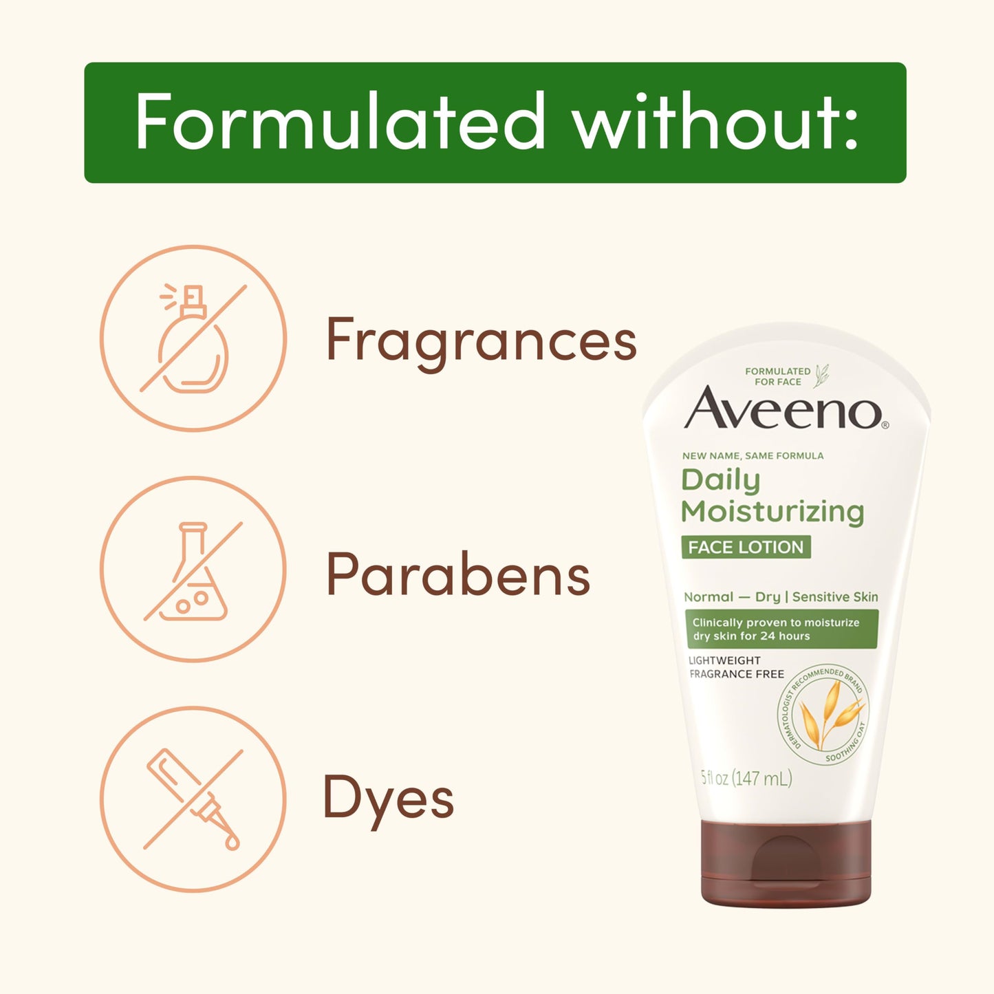 Aveeno Daily Moisturizing Face Lotion 5 oz