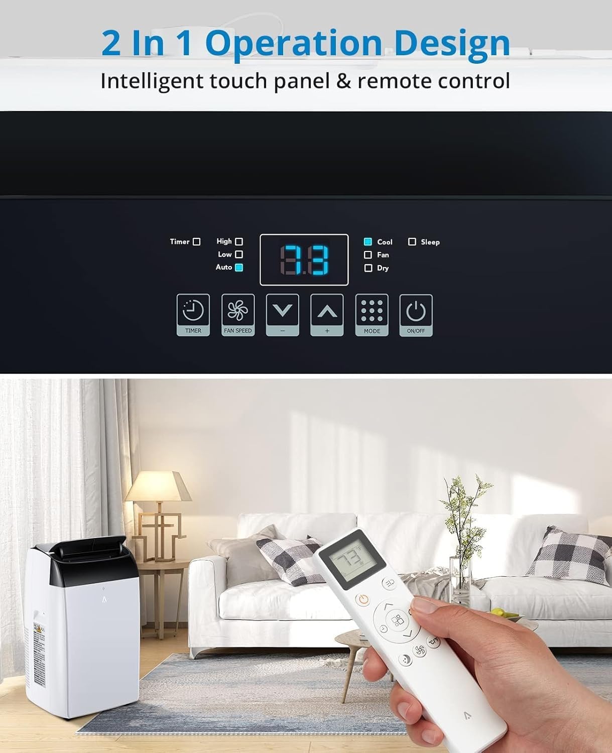 12,000 BTU Portable Air Conditioner with Remote