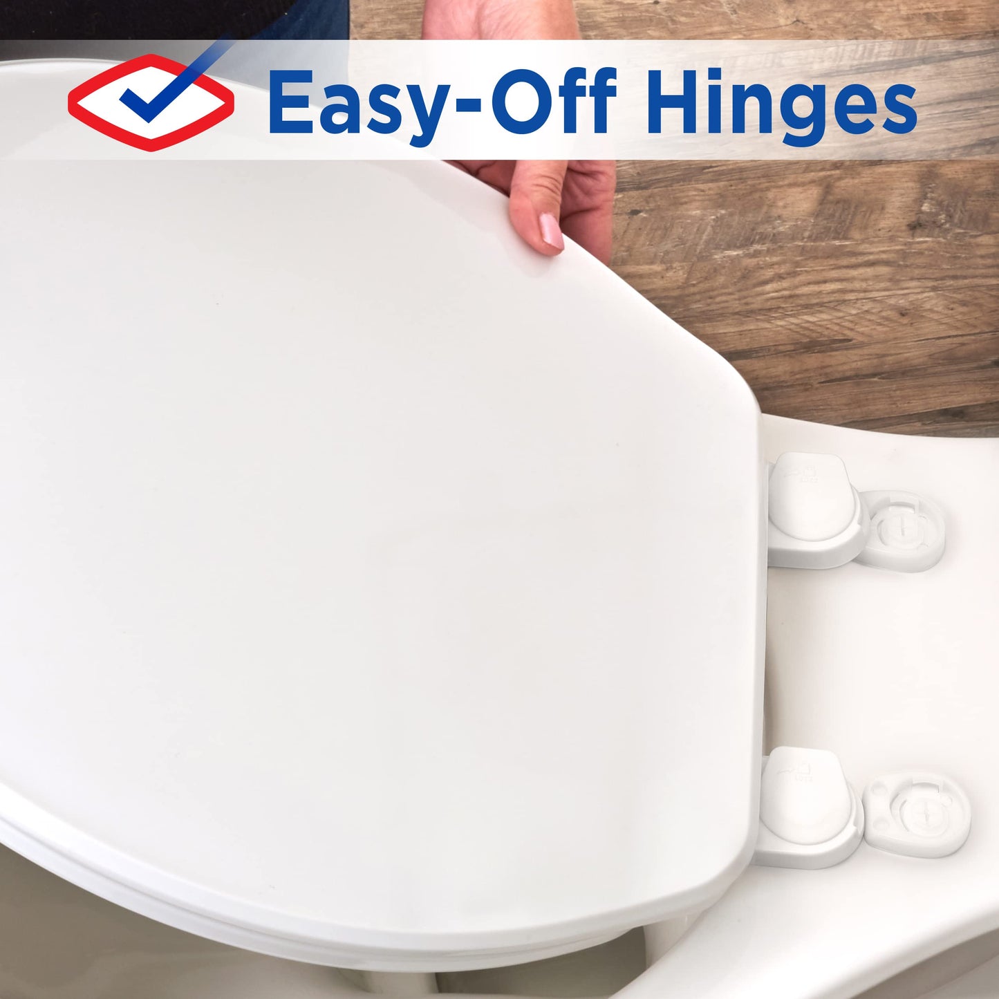 Clorox Round Scented Plastic Toilet Seat with Easy-Off Hinges