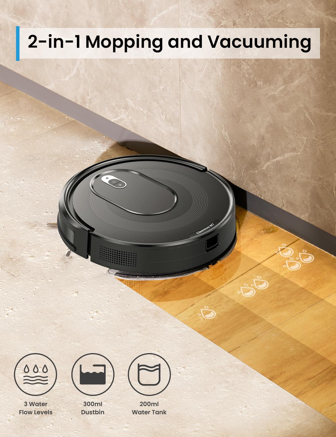 PSUK 2-in-1 Robot Vacuum and Mop Combo