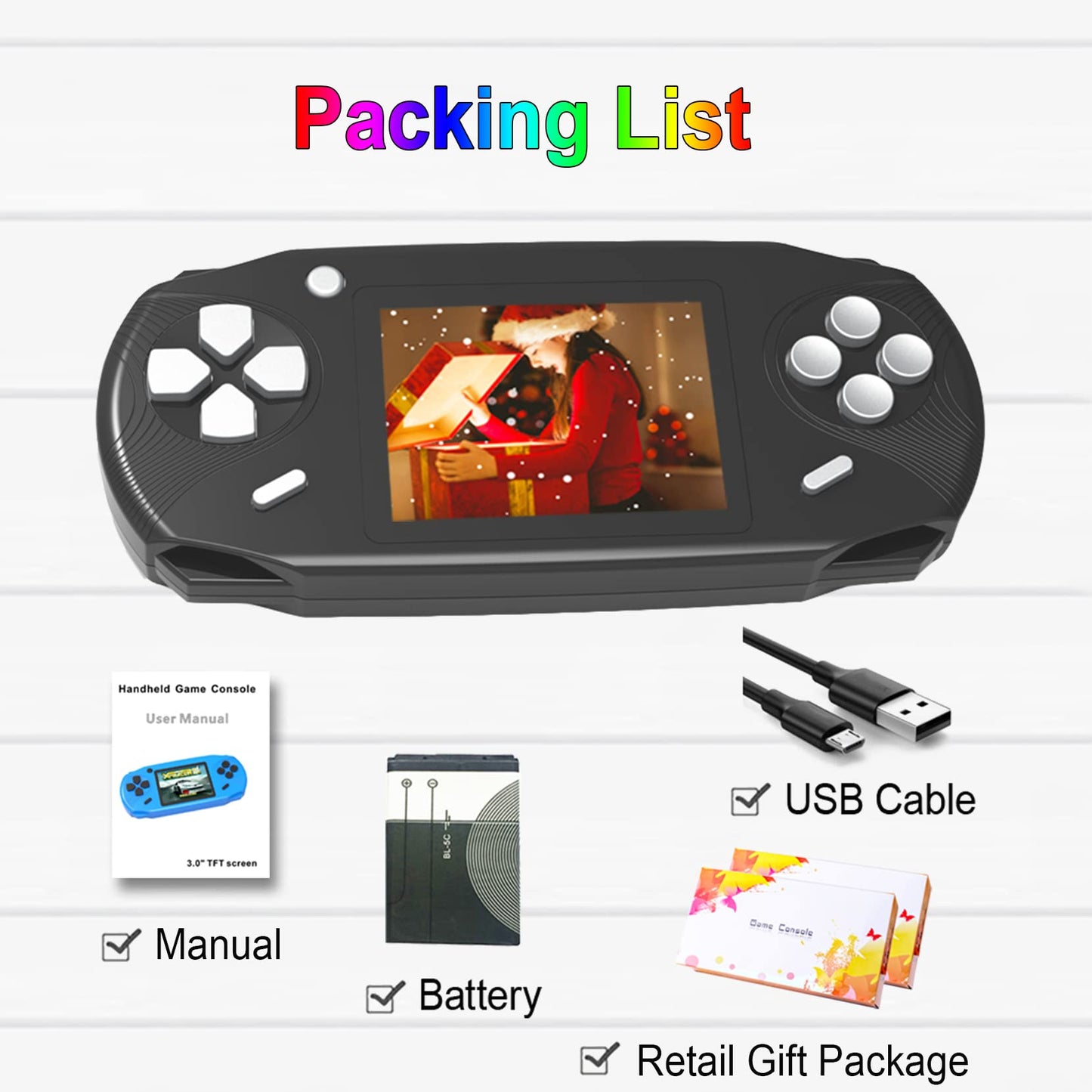 Handheld 16 Bit Retro Game Console with 100 Games