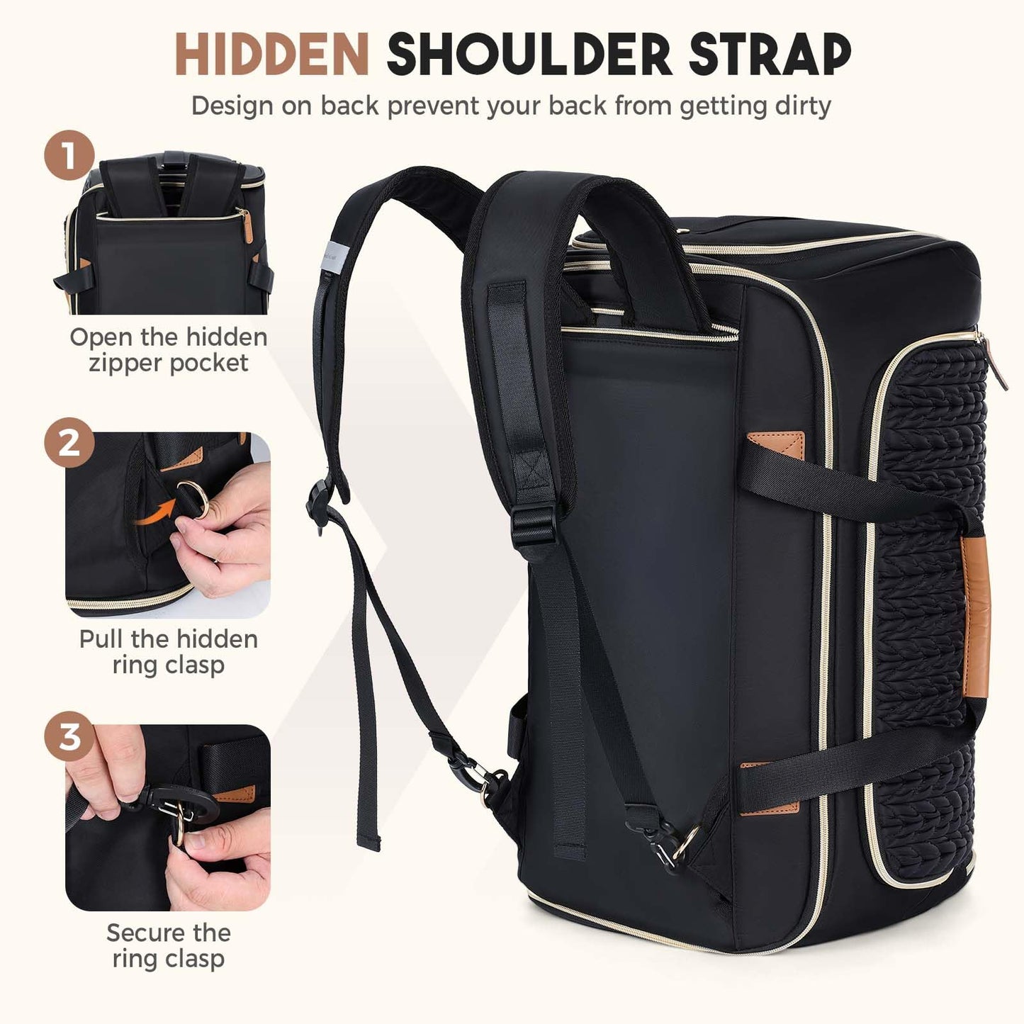 Convertible Travel Garment Duffle Bag Backpack