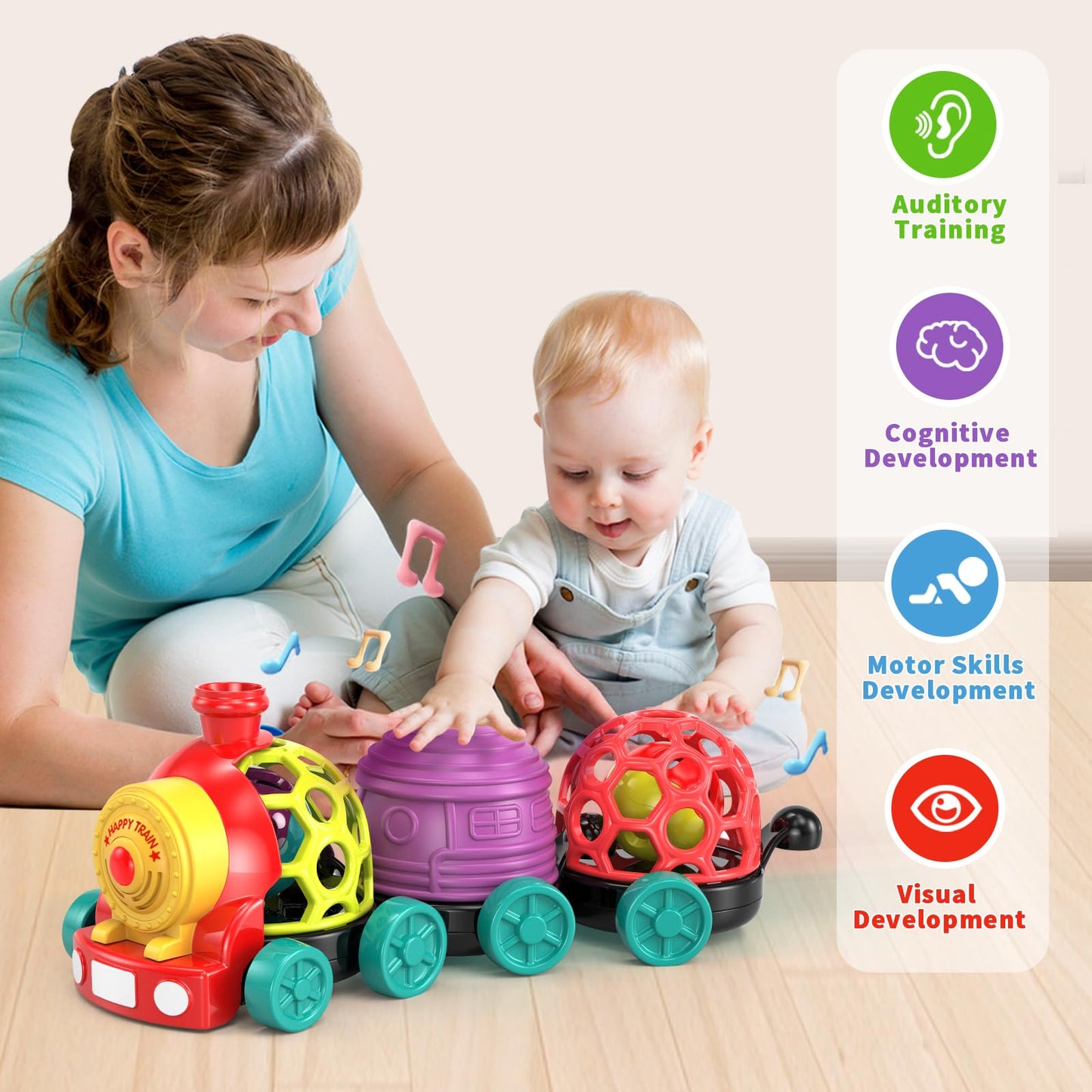 Toddler Train Toy for 1 Year Olds
