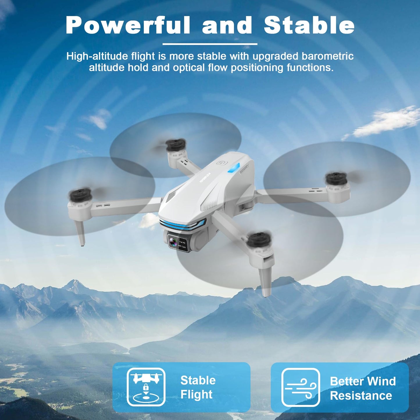 1080P FPV Drone with Altitude Hold and Selfie