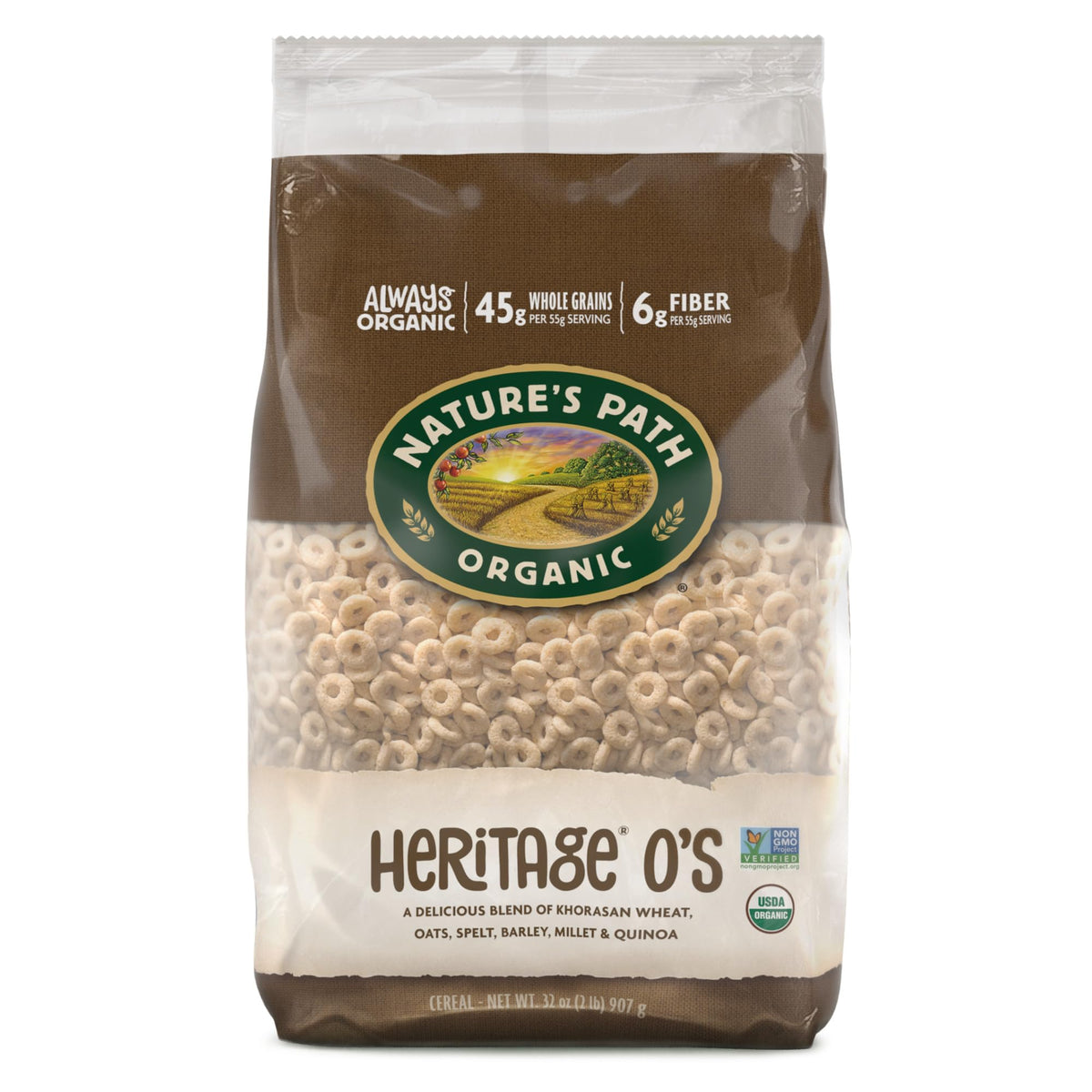 6 Pack Organic Heritage O's Cereal 32 oz (OU)