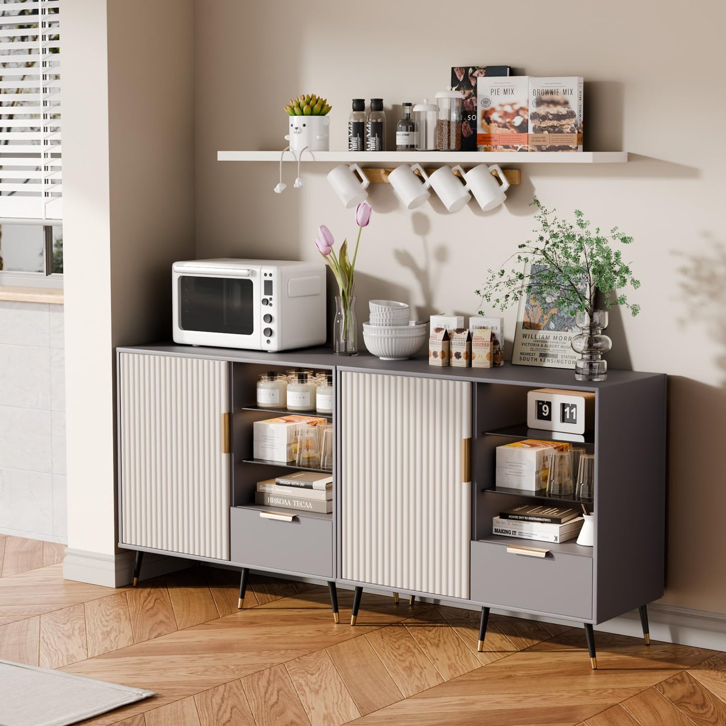 MODNEST 31" Sideboard Buffet Cabinet with Storage