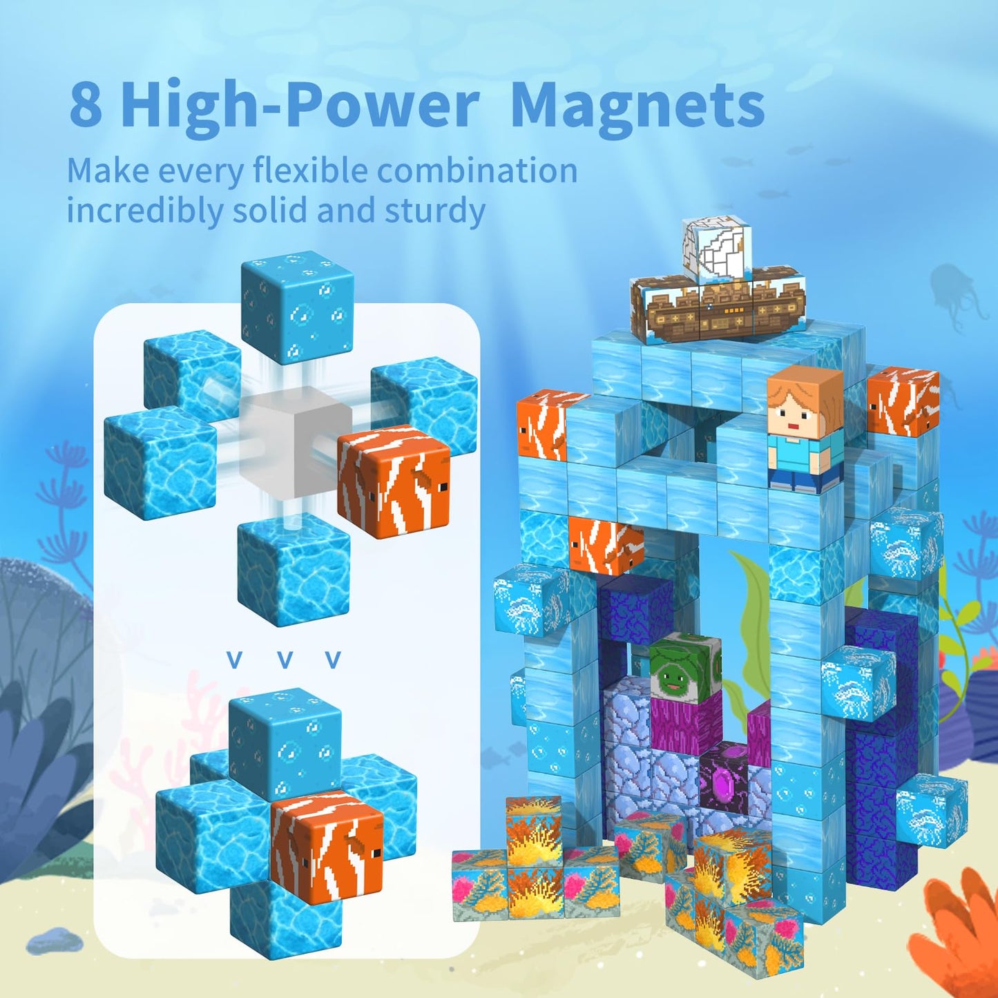 120PCS Magnetic Building Blocks Set for Kids
