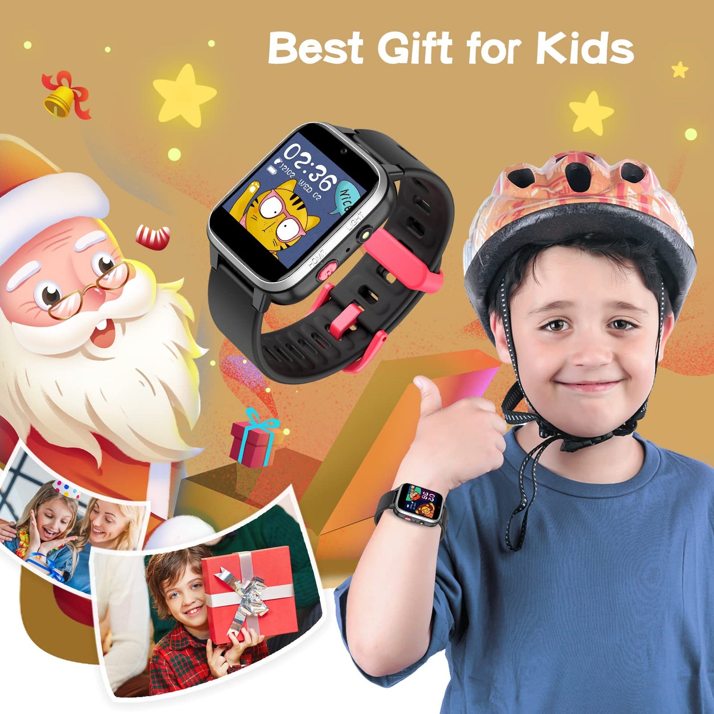 DIGEEHOT Kids Smart Watch Boys Girls, Toys for 6-12 Year Old with Camera, Games, Music Player, Pedometer, Alarm Clock, Flashlight, Toddler Watch for Birthday Boys Girls Ages 6 7 8 9 10