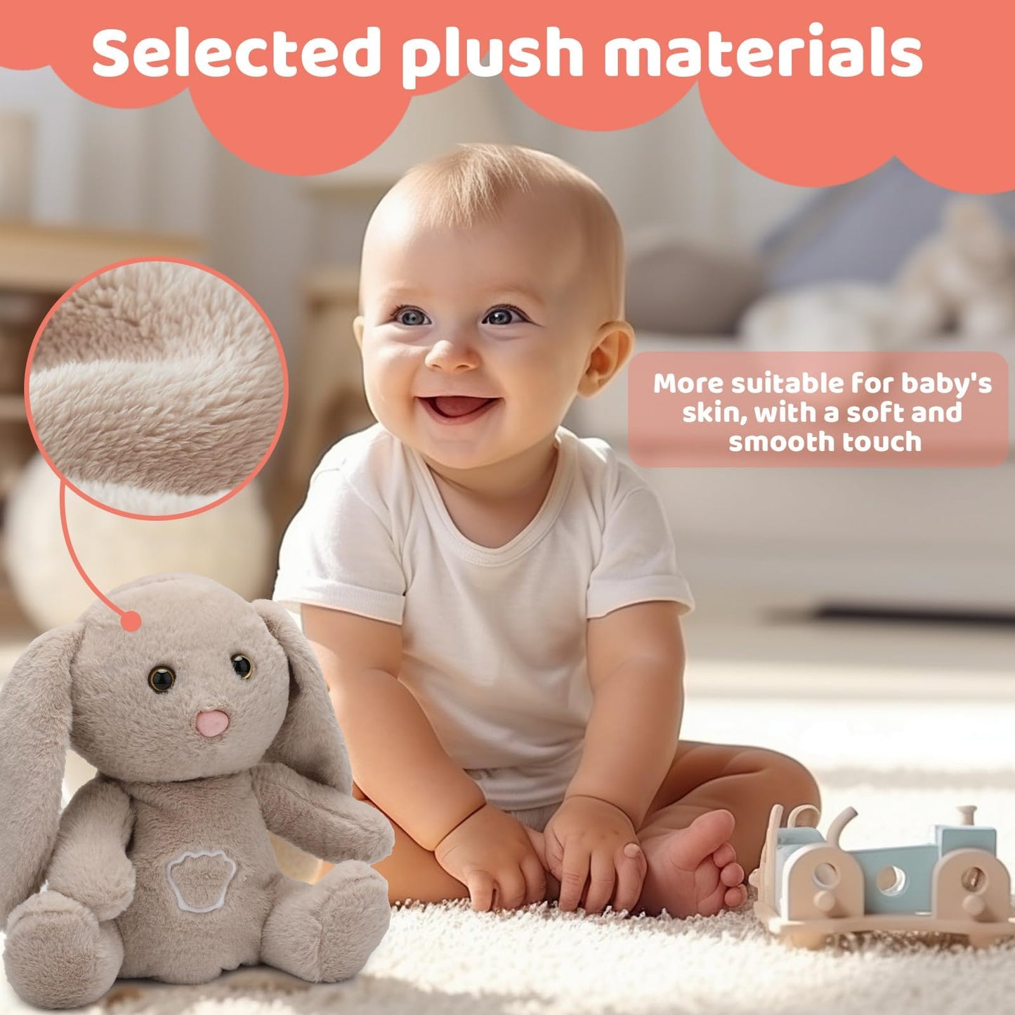 Breathing Rabbit Stuffed Animal