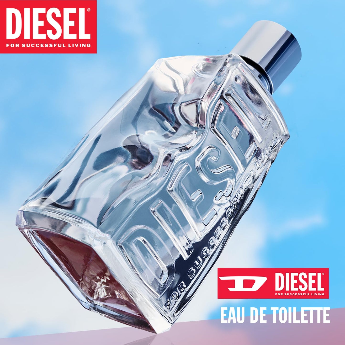 Diesel D Eau de Toilette for Men, 3.4 Fl Oz