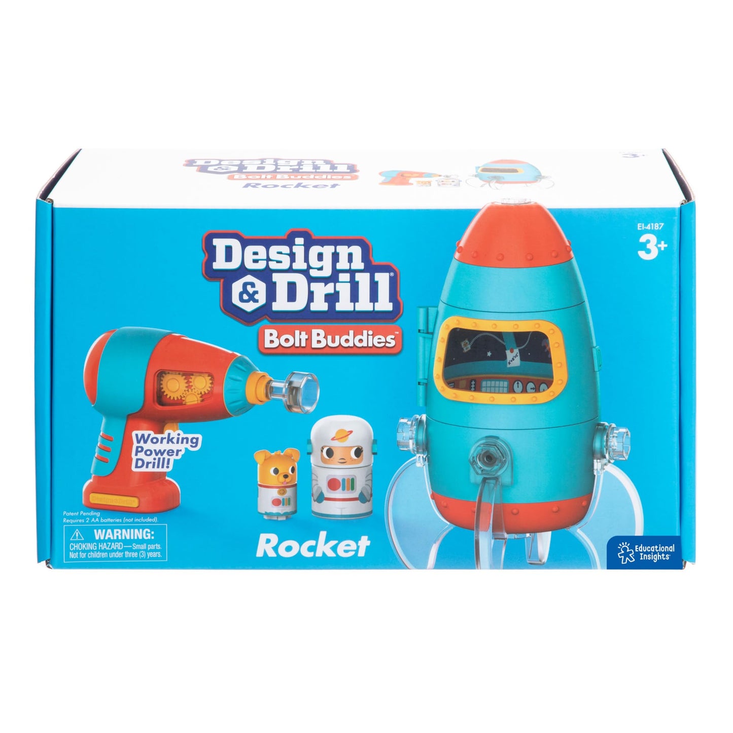 Design & Drill Bolt Buddies Rocket Toy