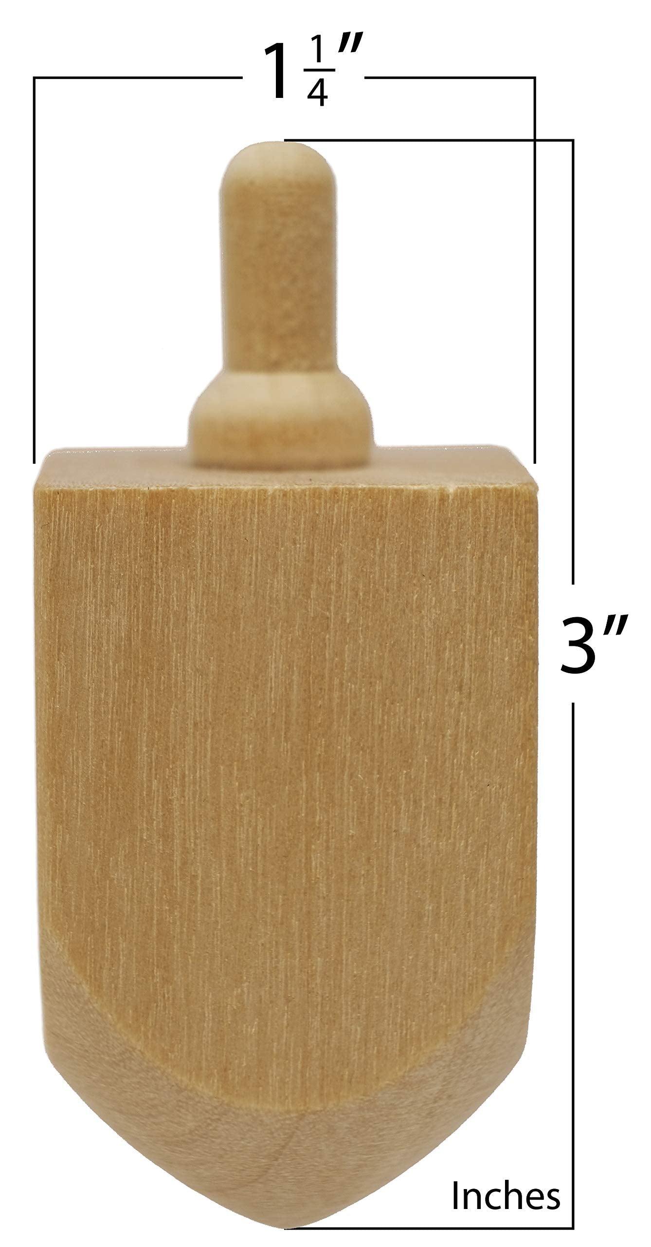 Wooden Dreidels 10-Pack for Hanukkah Celebrations