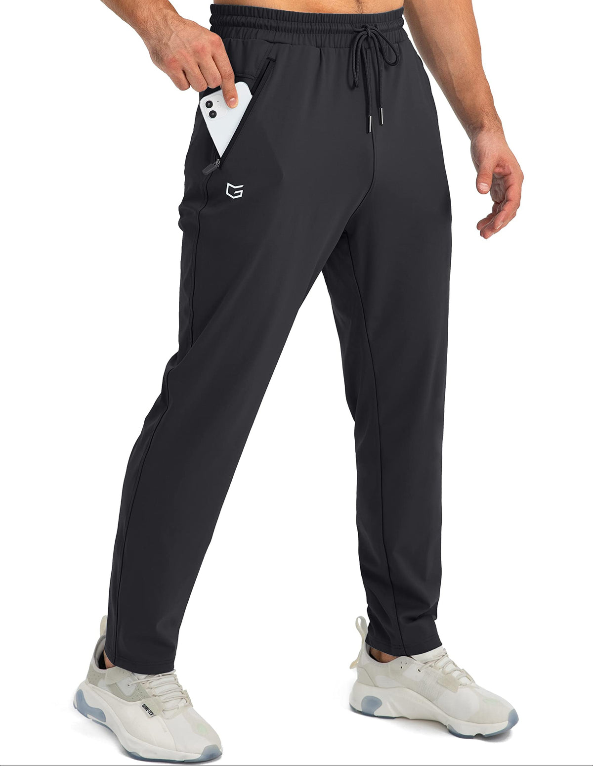 Tapered Athletic Joggers with Zipper Pockets