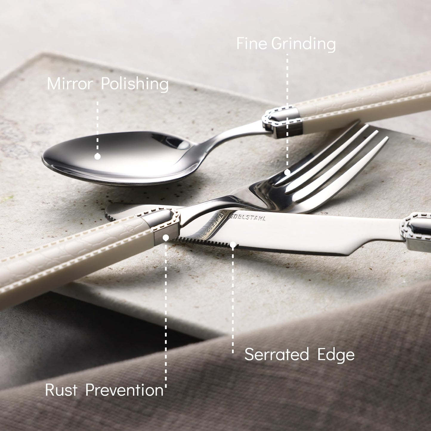 20-Piece CAROTE Stainless Steel Flatware Set