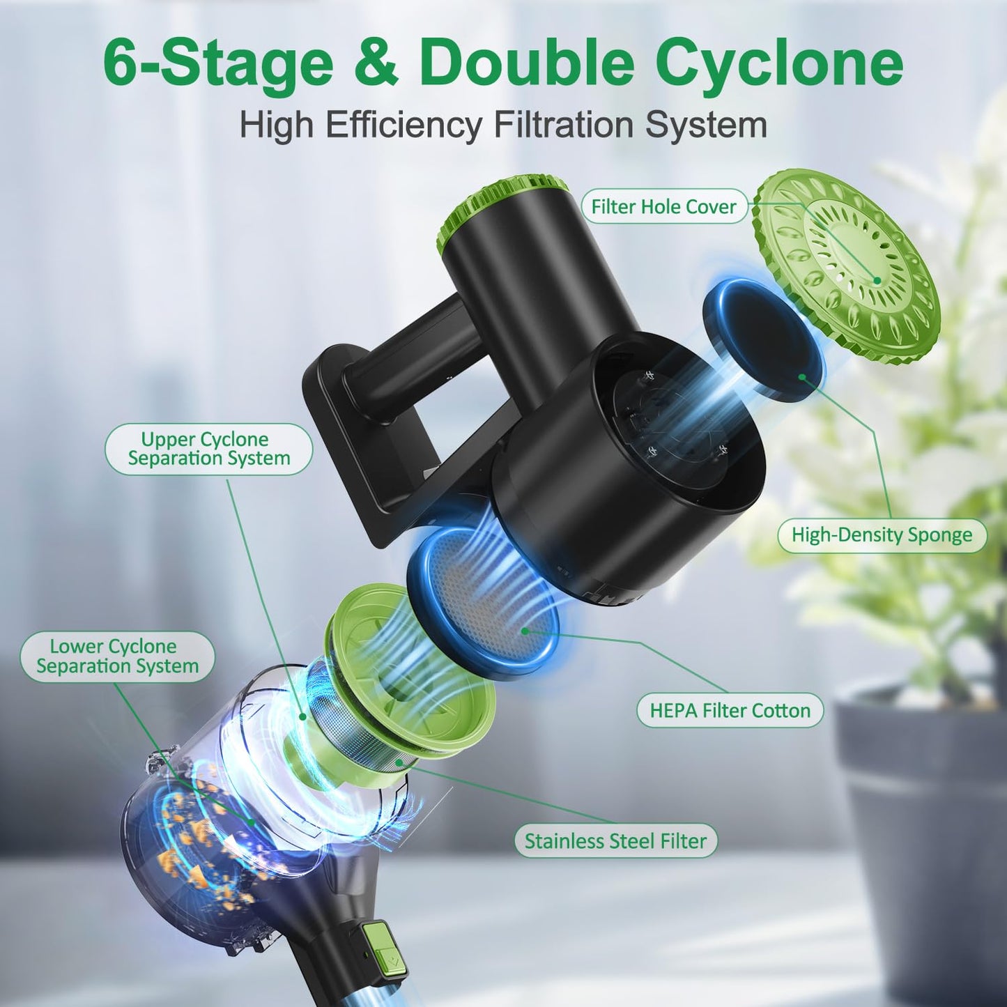 Cordless Stick Vacuum Cleaner with Powerful Suction