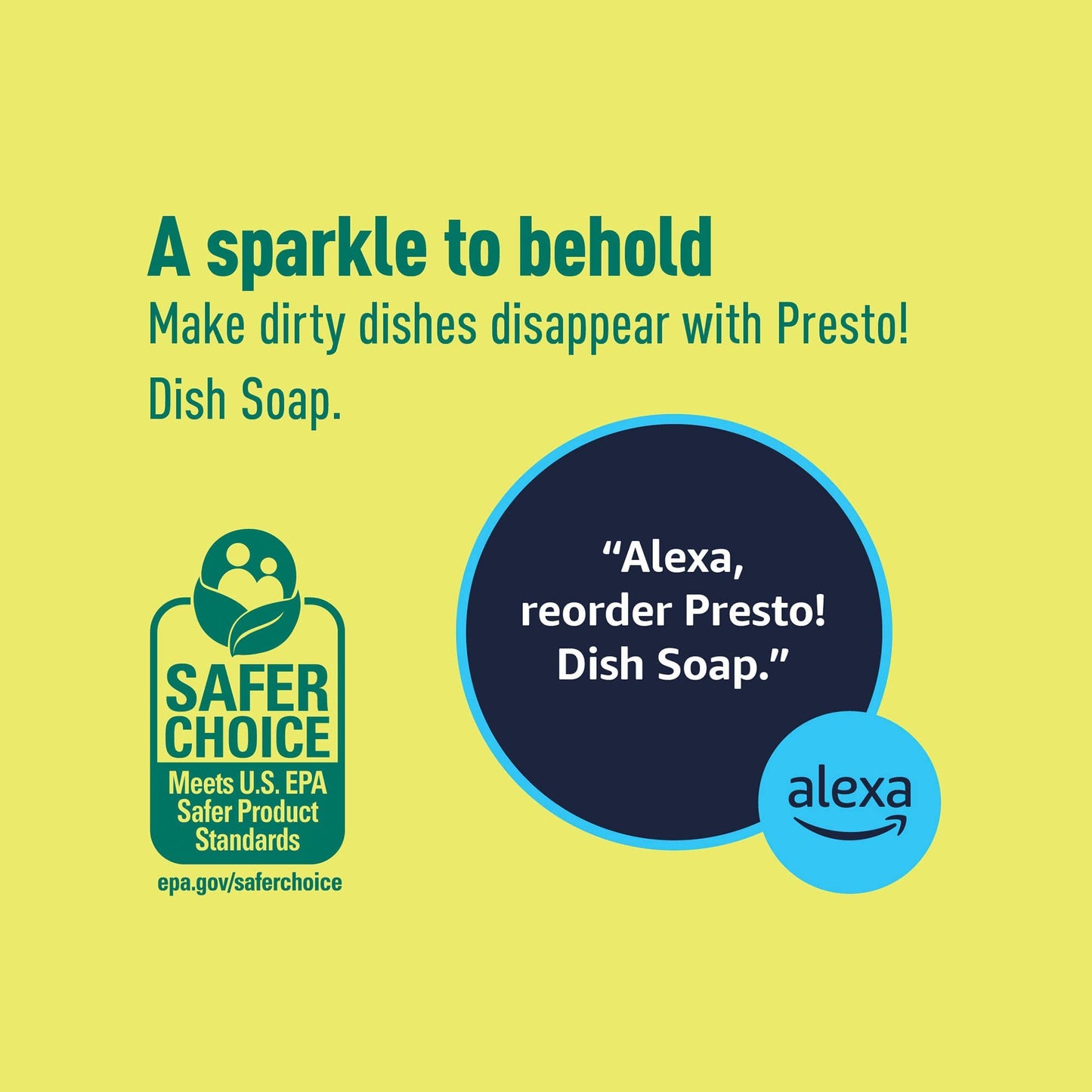 2 Pack Presto! Dish Soap, Lemon Scent