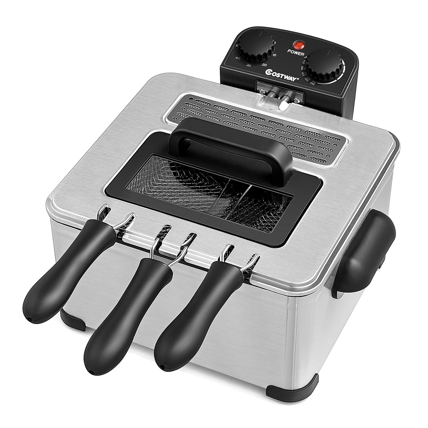 5.3Qt COSTWAY Electric Deep Fryer with Timer