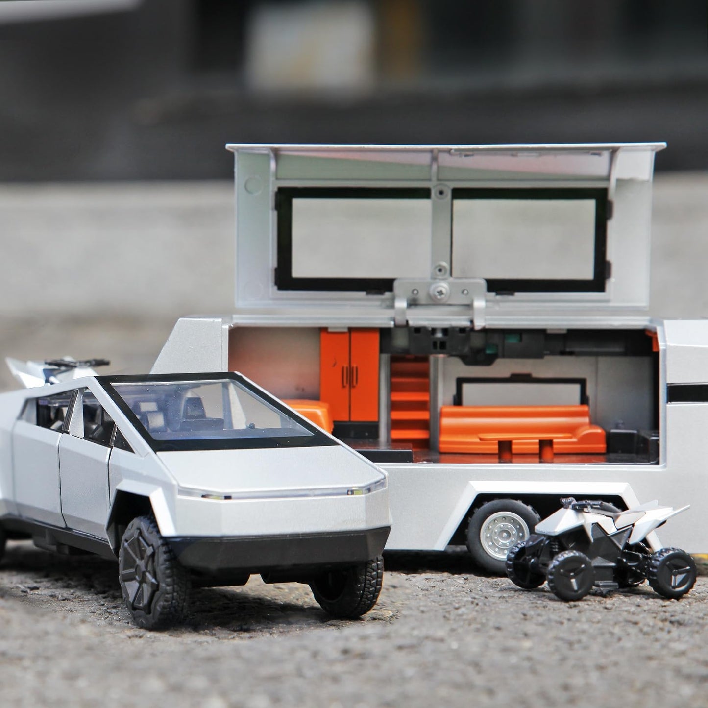 Diecast Pickup Trailer Toy Car for Kids