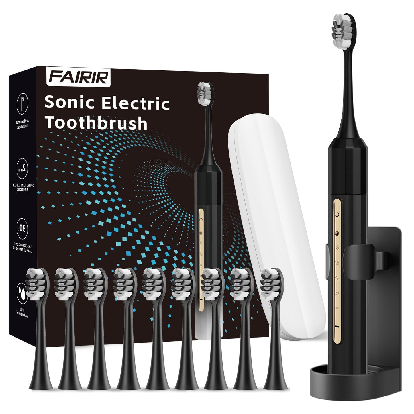 Fairir Sonic Electric Toothbrush with 10 Heads