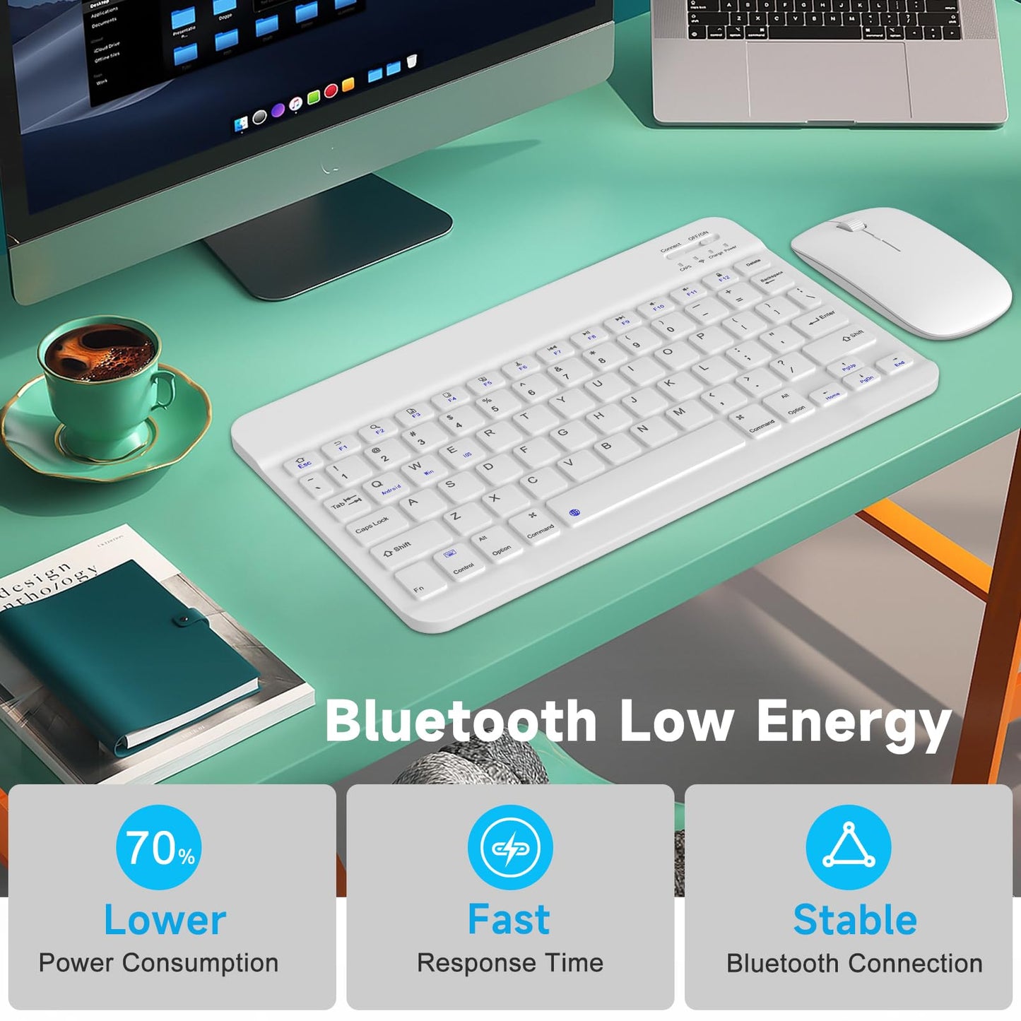 Wireless Bluetooth Keyboard and Mouse Combo