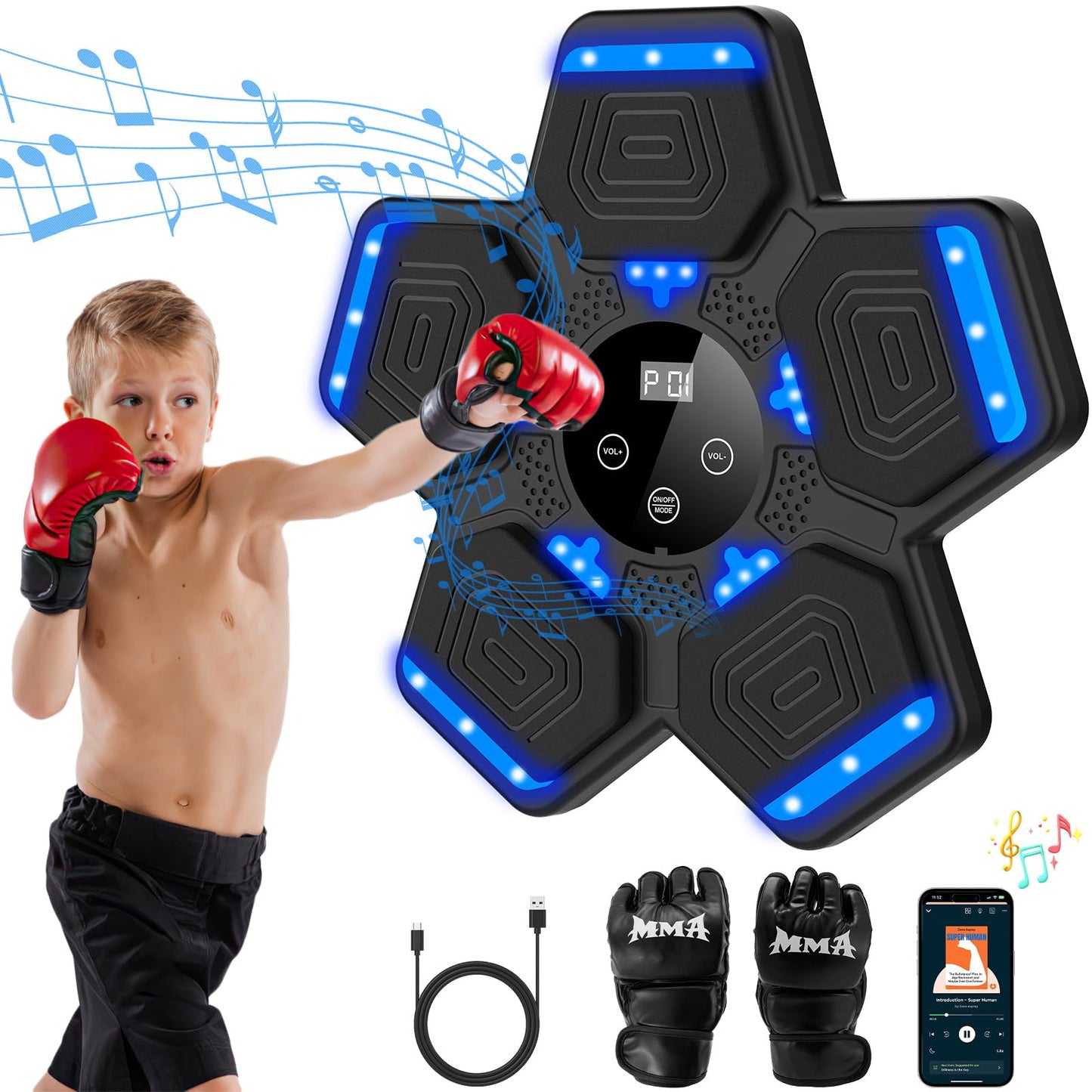 LOLBOX Bluetooth Music Boxing Machine for Kids