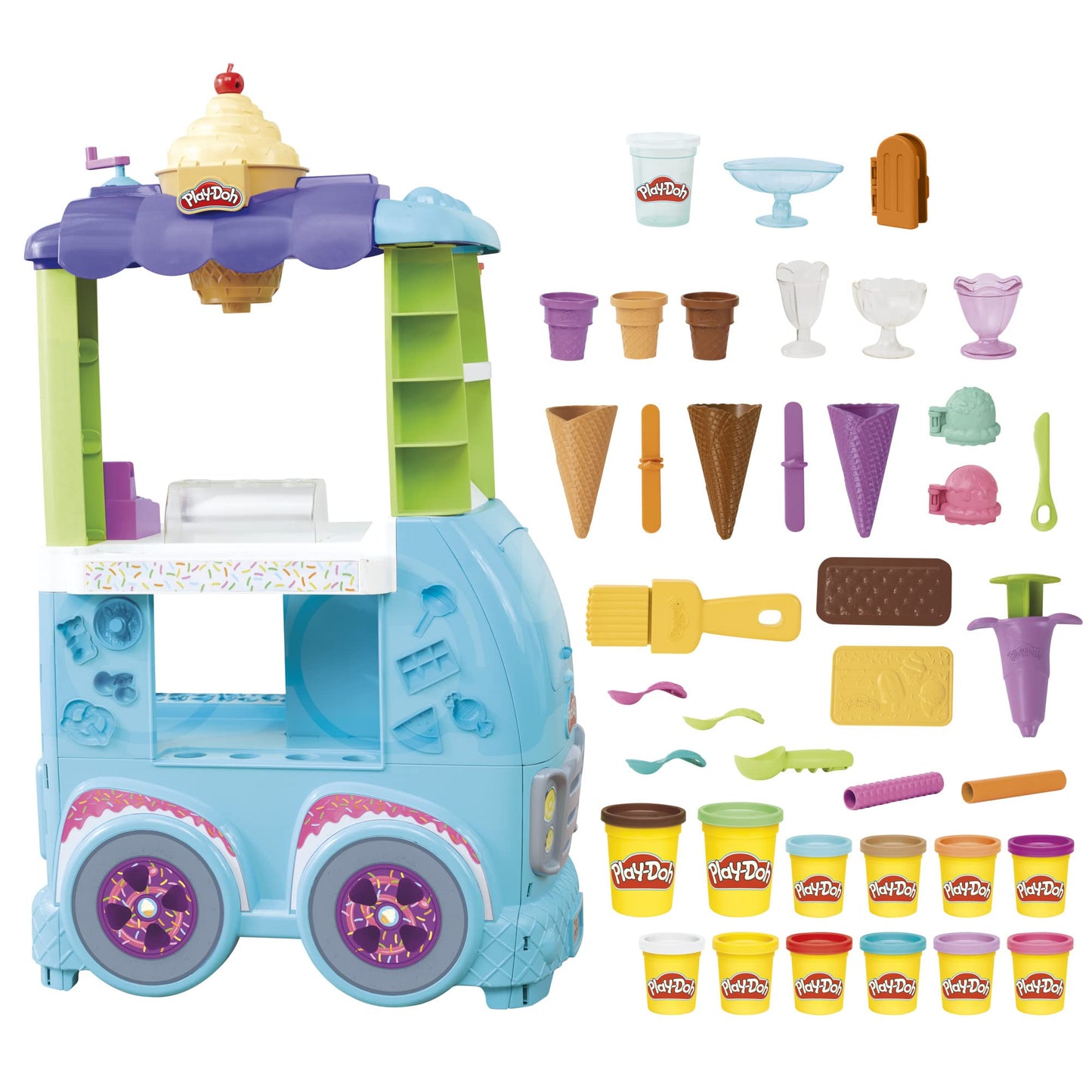 Play-Doh Ice Cream Truck Toy Playset for Kids