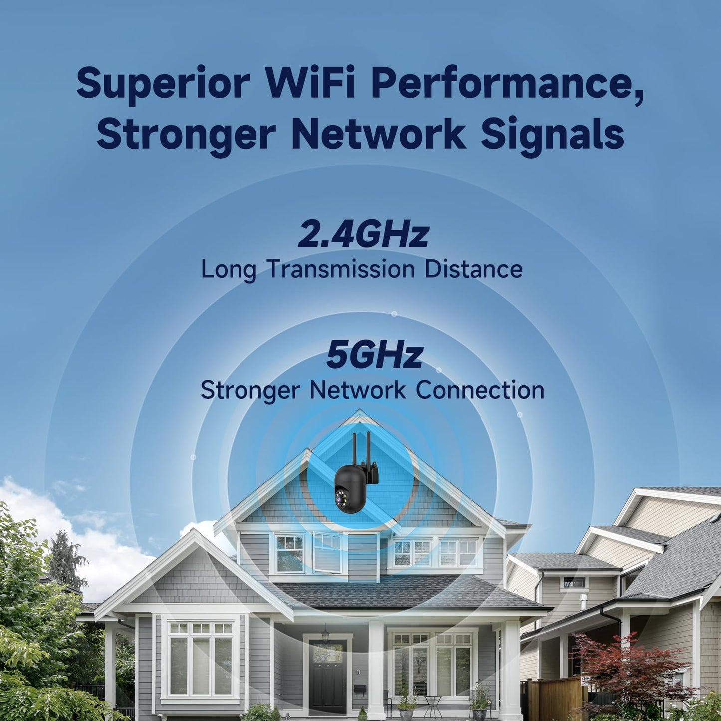 2K PTZ Outdoor Security Camera with Night Vision