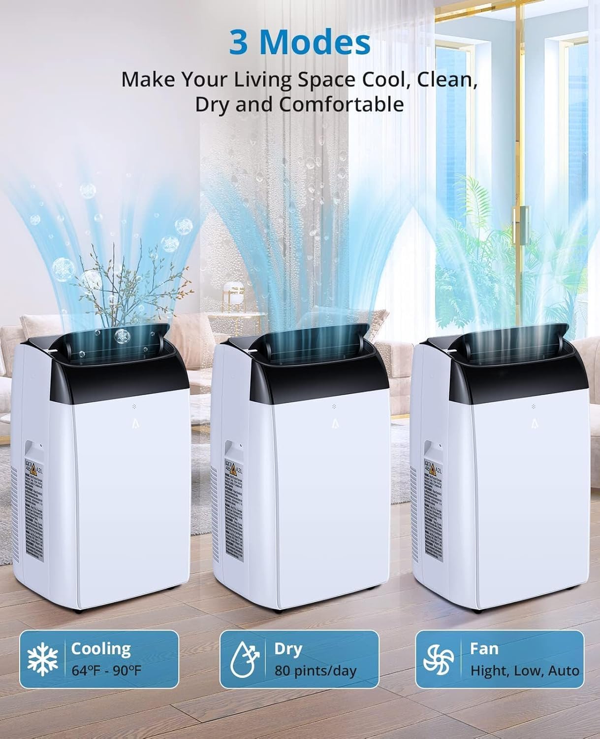 12,000 BTU Portable Air Conditioner with Remote